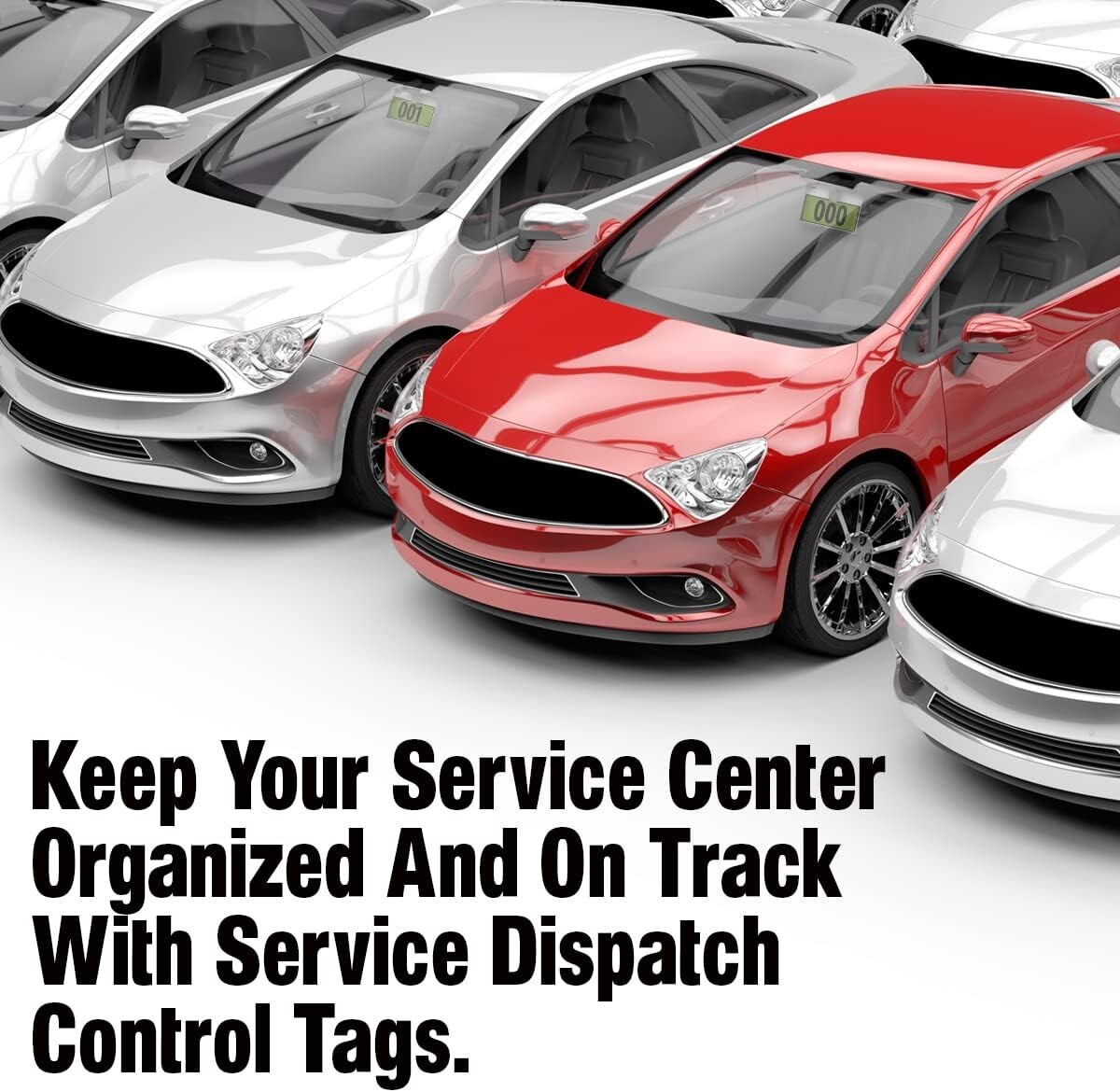 1000 Car Dealer Service Hang Tags Mechanic Repair Shop 3 Piece System LITE Green