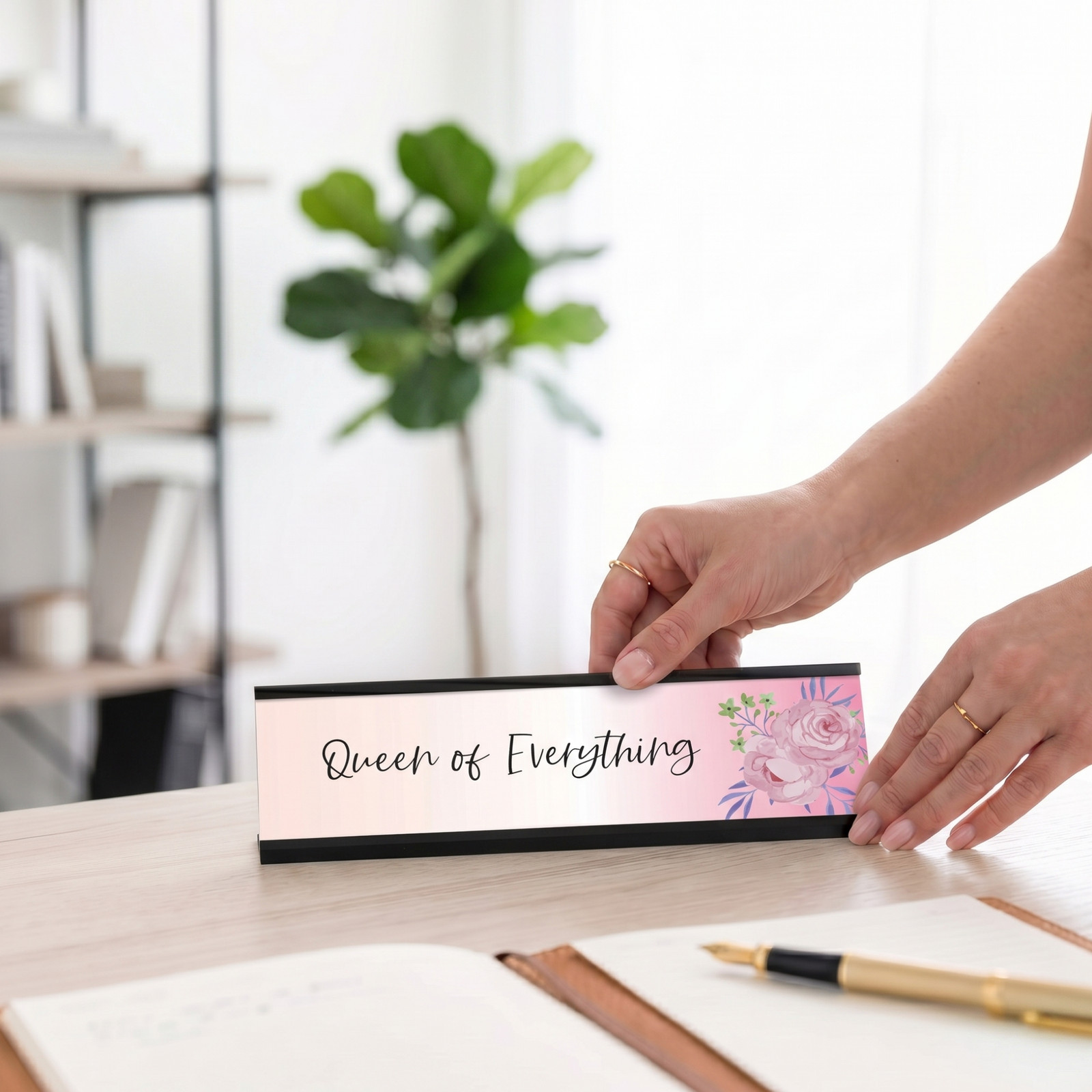 Queen of Everything, Designer Series Desk Sign, Novelty Nameplate (2 x 8″)