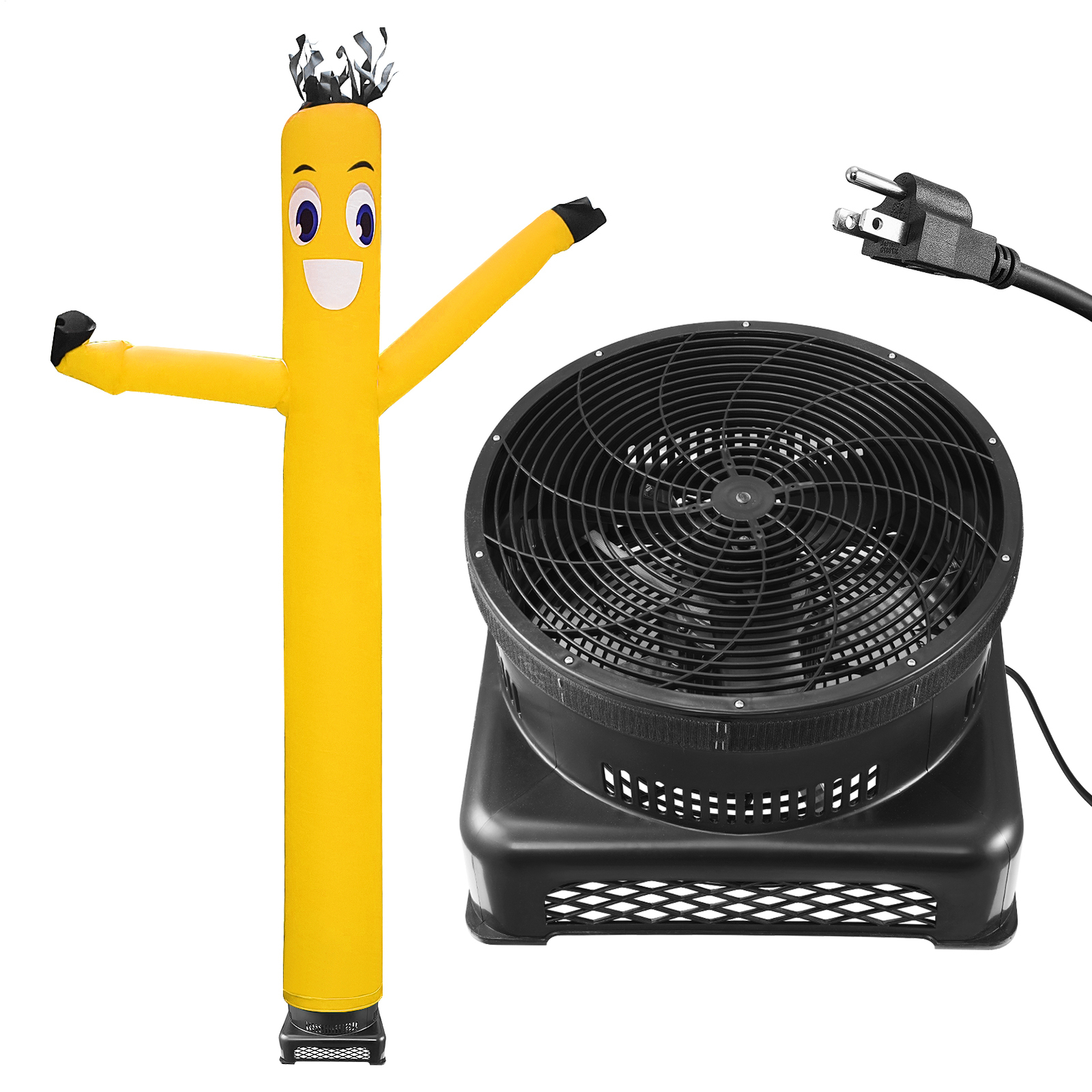 20′ Yellow Wind Dancer Air Puppet Sky Wavy Man Dancing Inflatable Tube + Blower