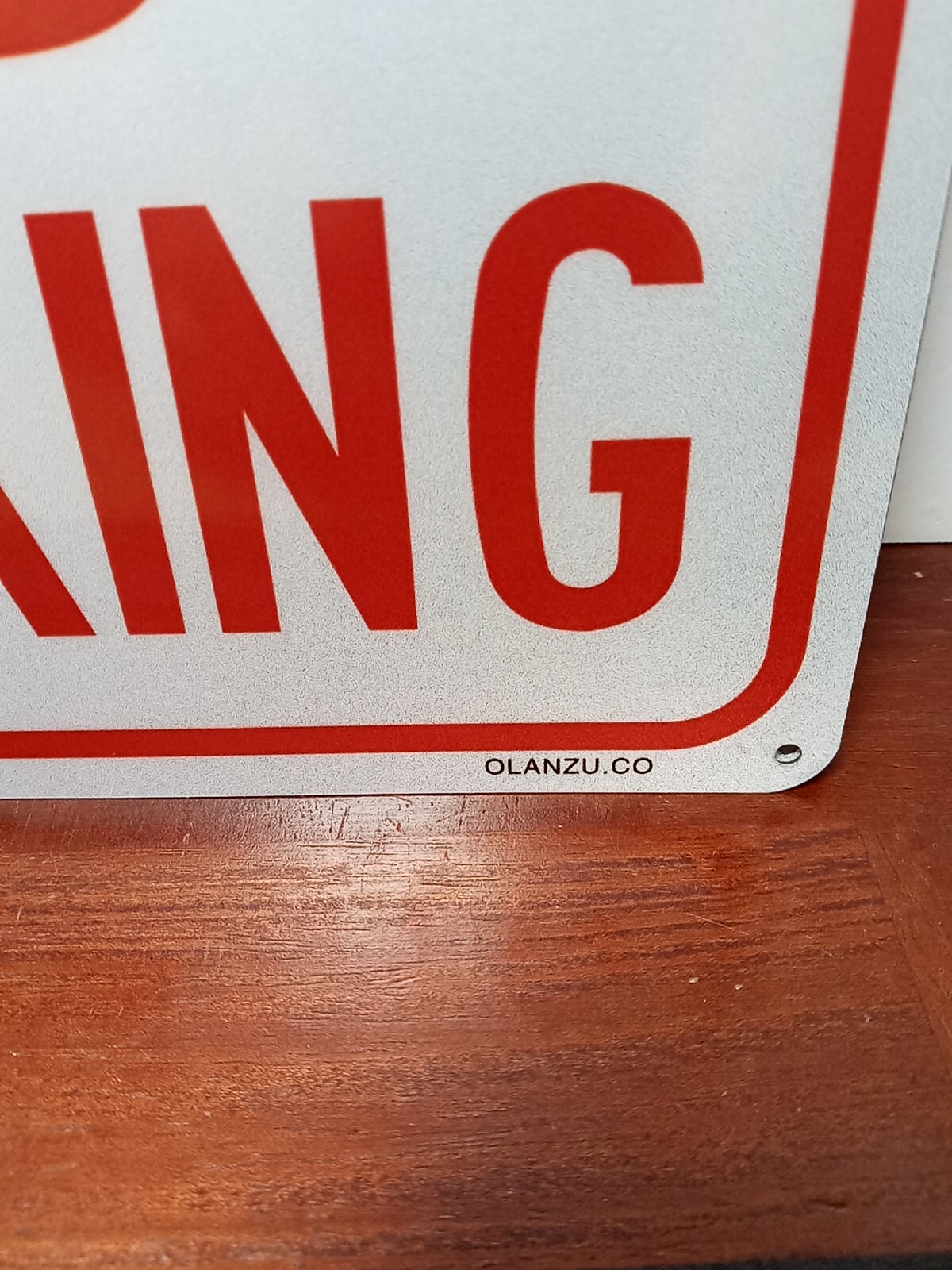No Parking Sign With Symbol Sign, 14 x 10 Inches Reflective .40 Rust Free