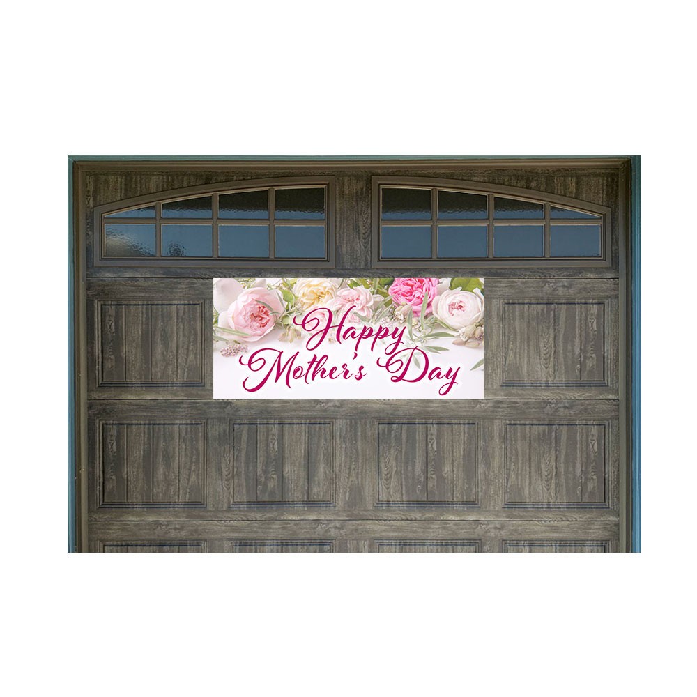 Happy Mother’s Day 21″ x 47″ Magnetic Garage Banner For Steel Garage Doors