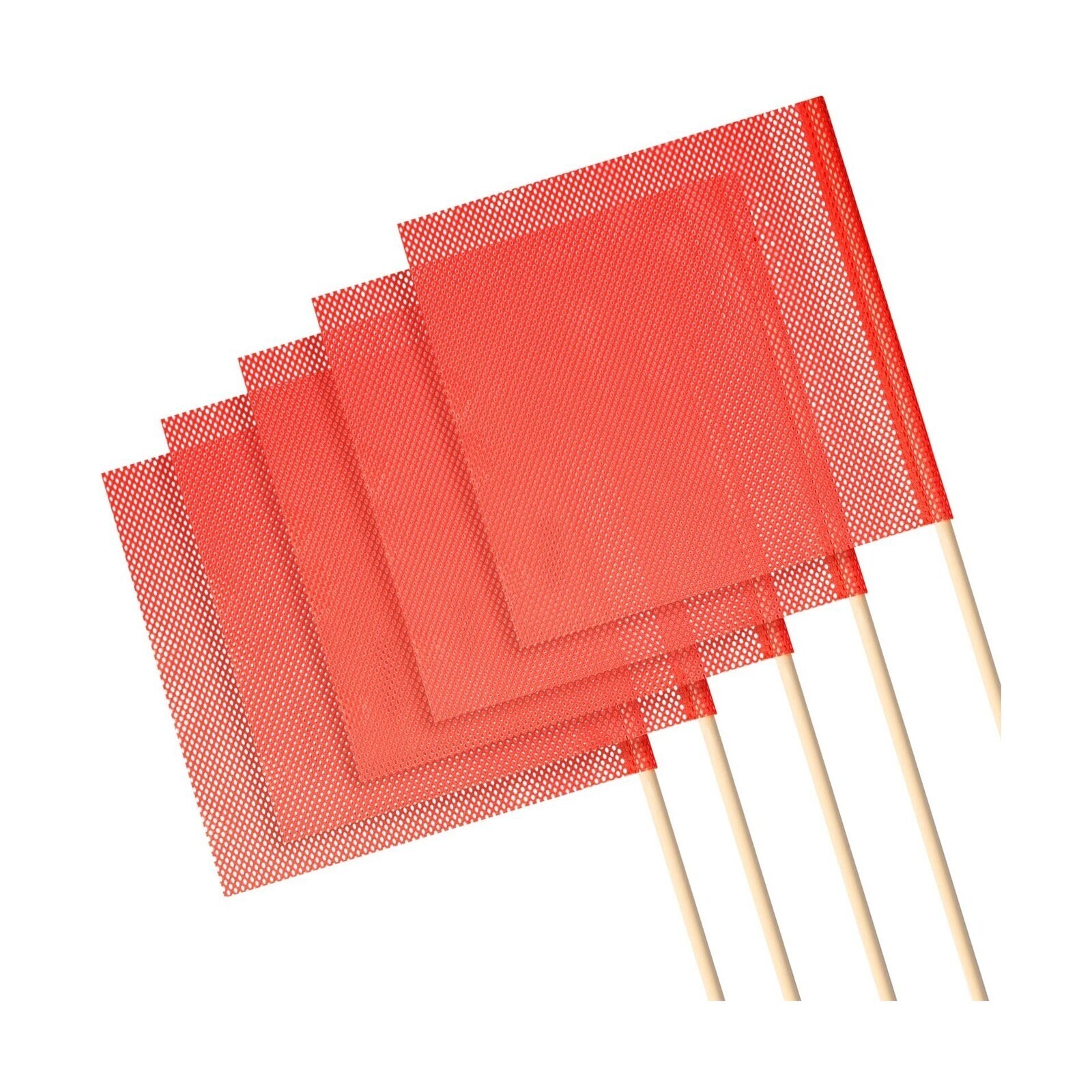 Jecery 12 Packs 18 x 18 Inch Safety Flag Warning Flags Mesh Oversize Load Fla…