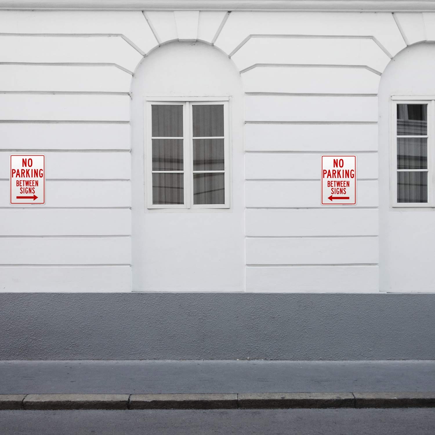 Sigo Signs SI-41107-SET No Parking Left Arrow Sign Set