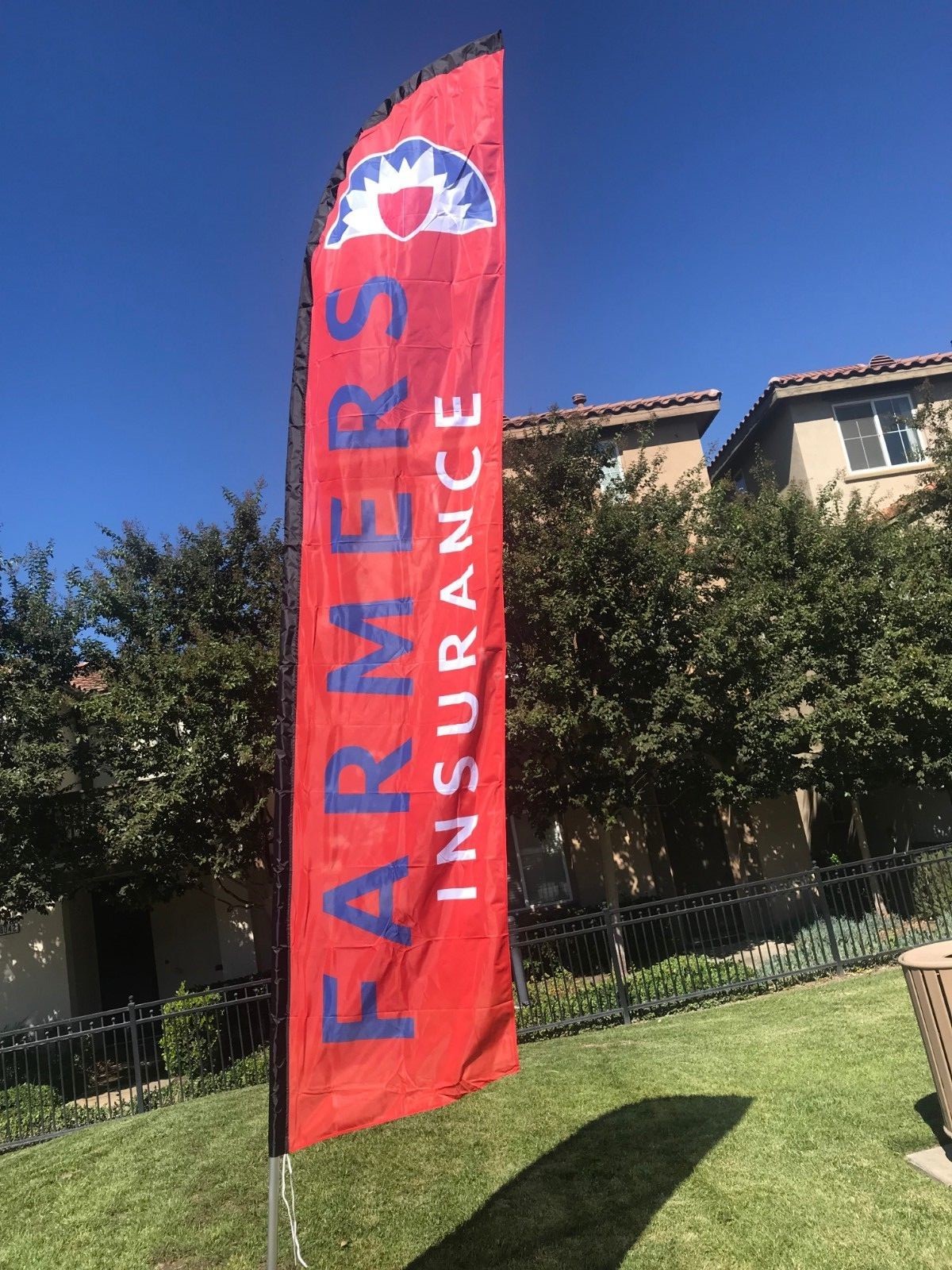 Custom Feather Swooper Banner Sign Flag 15′ Kit Farmers Insurance