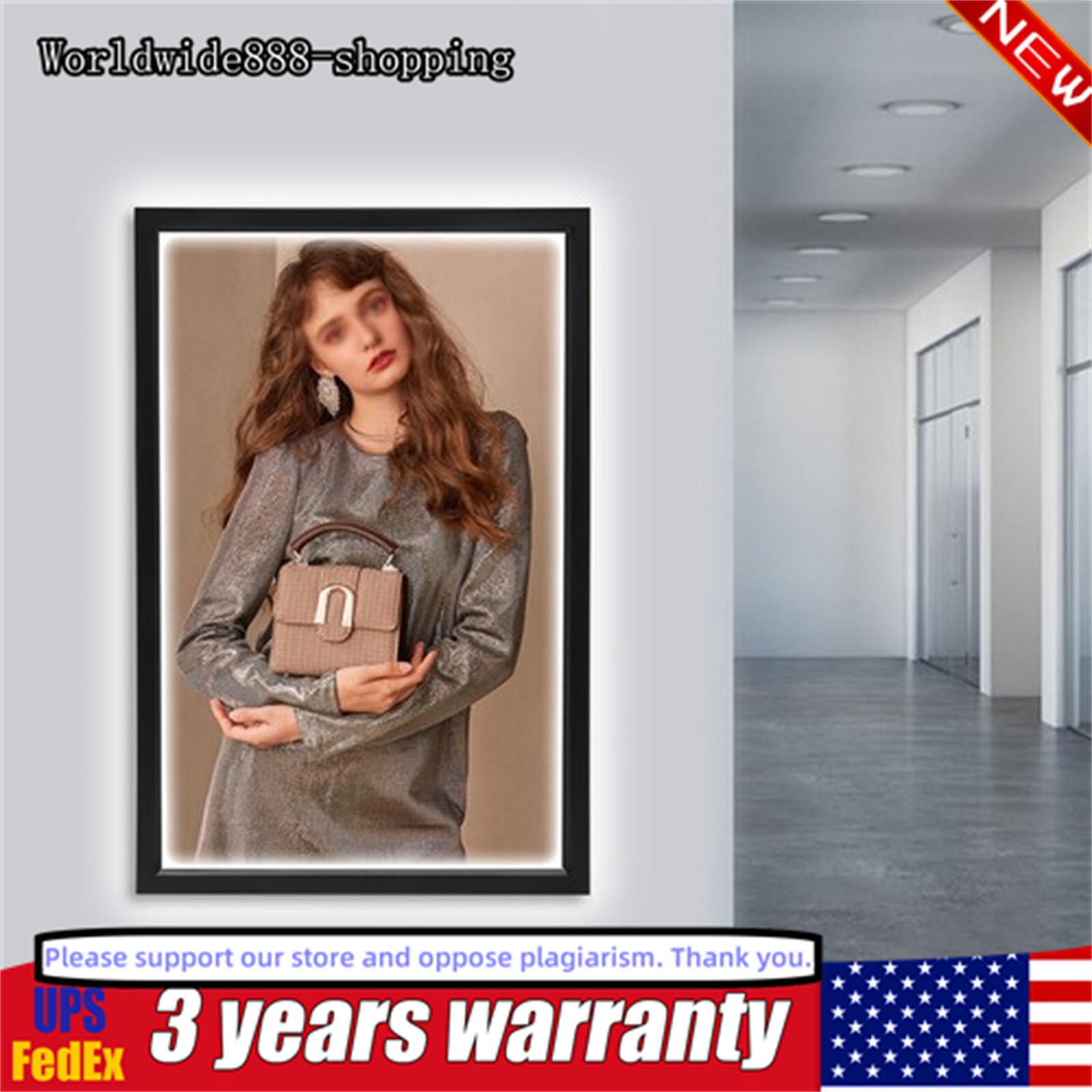 LED Light Box Restaurant Supermarket Movie Poster Display Frame Menu Sign Board