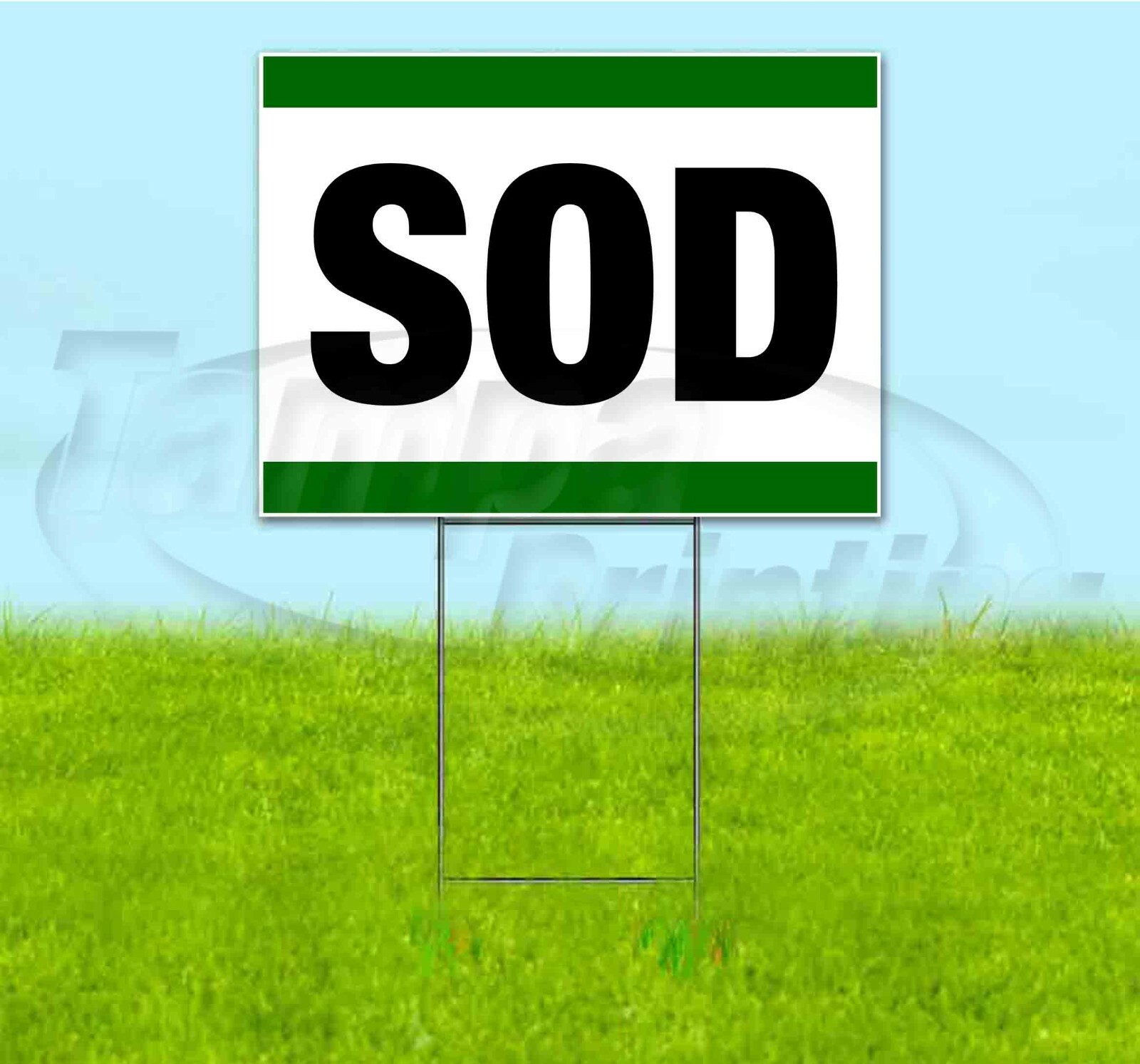 SOD 18×24 Yard Sign WITH STAKE Corrugated Bandit USA BUSINESS SALE LANDSCAPING