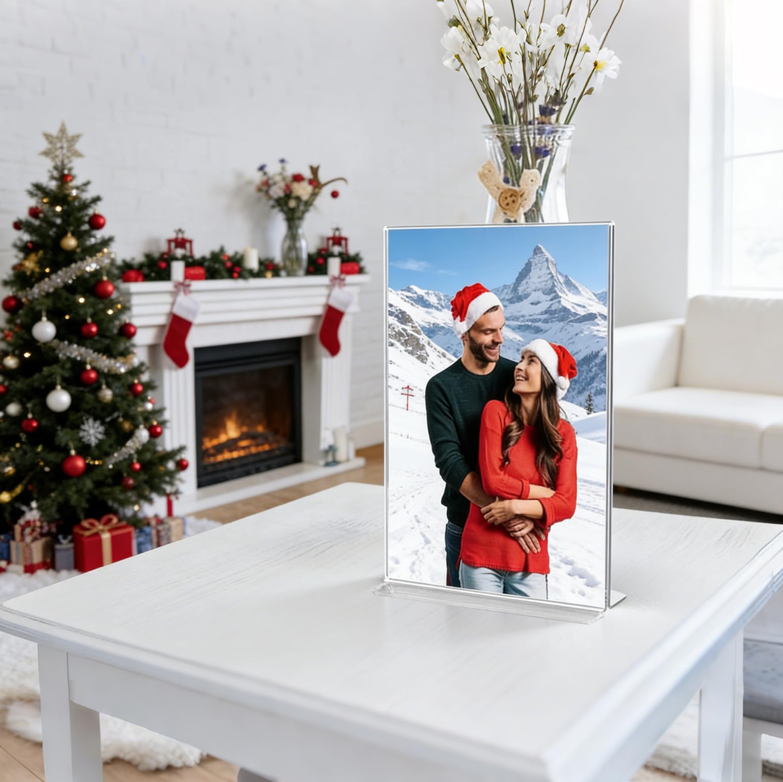 FixtureDisplays® 1PK 4 x 9″ Clear Acrylic Sign Holder for 4X9″,