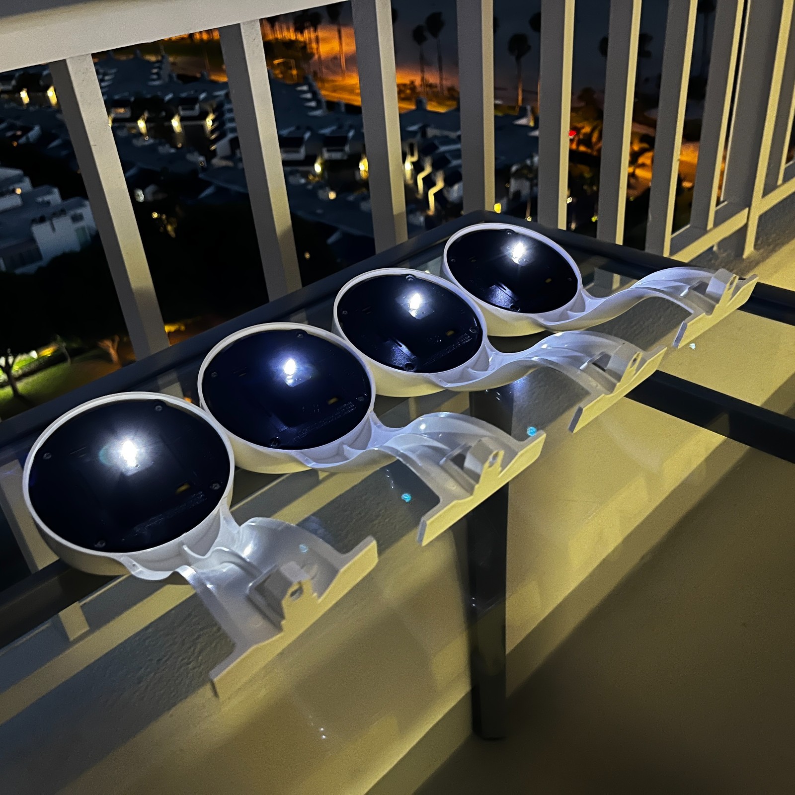 Lot 4 Real Estate Sign Solar Lights Dusk-to-Dawn w/ New Rechargeable Batteries