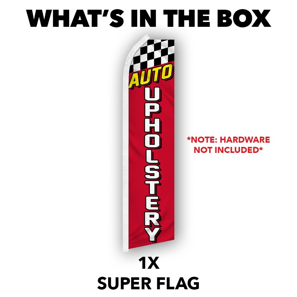 Auto Upholstery Advertising Swooper Feather Flutter Flag Auto Body