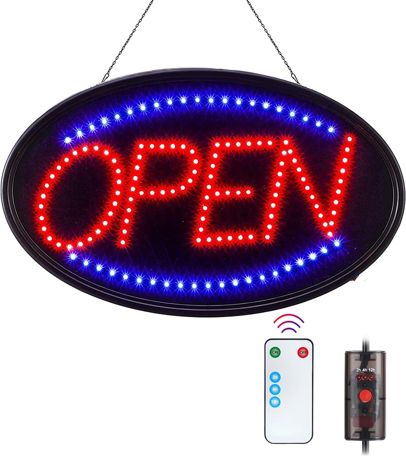 LED Open Sign, FITNATE Large 23×14 inch Business Open Sign with Remote Electr…