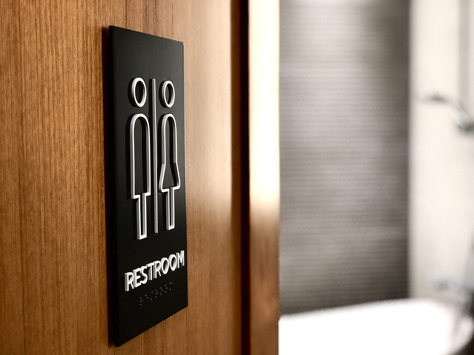 Kubik Letters Premium All Gender Restroom Signs – Unisex Bathroom Sign Door