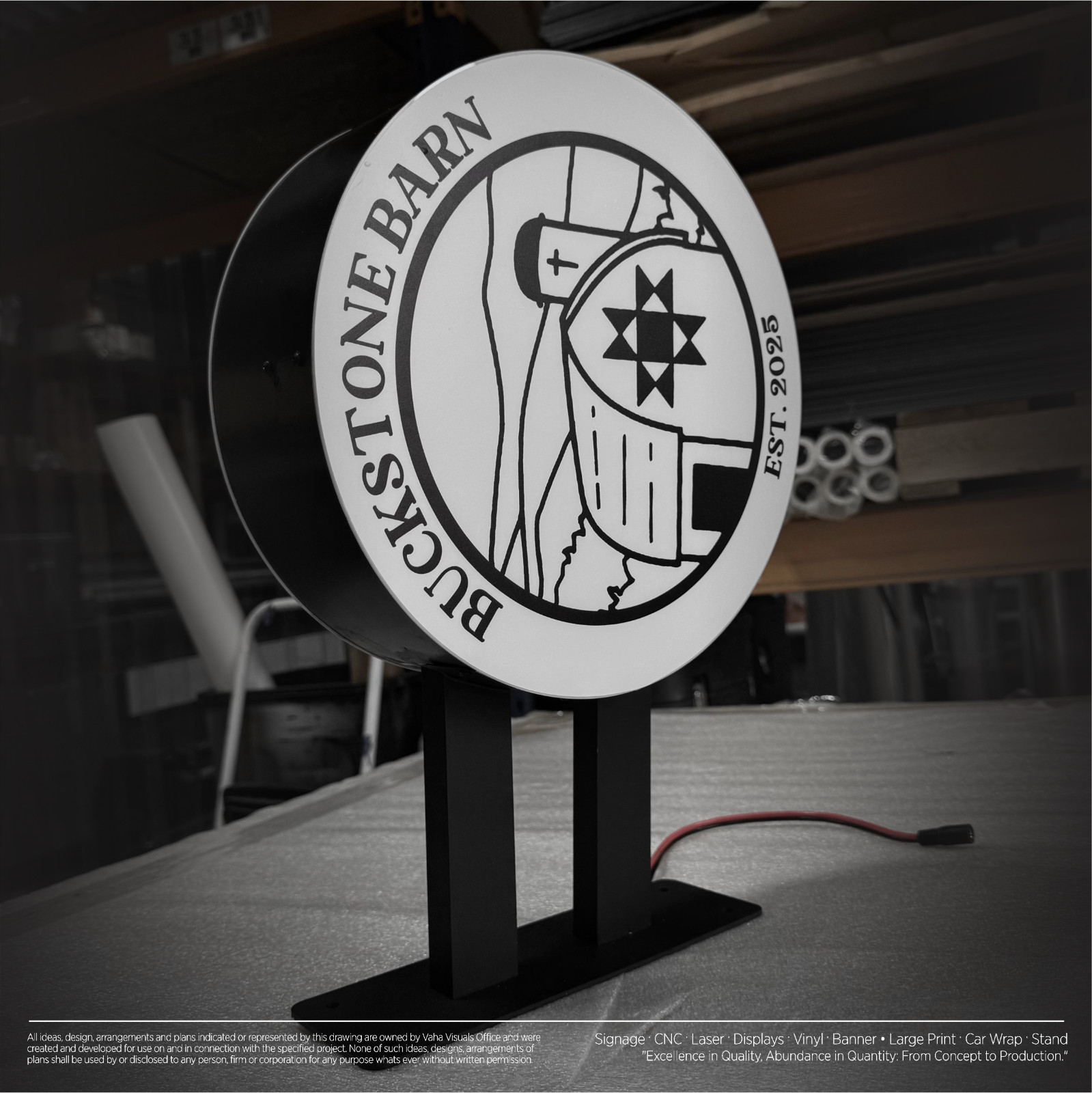 Personalized Two-Sided Blade Sign-Custom Storefront & Café Illuminated Light Box