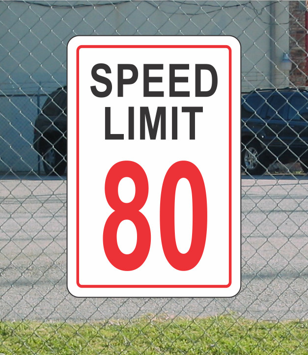 RED Speed Limit 80 Metal Sign for Street Road Highway Parking Lot 12″x18″ mph