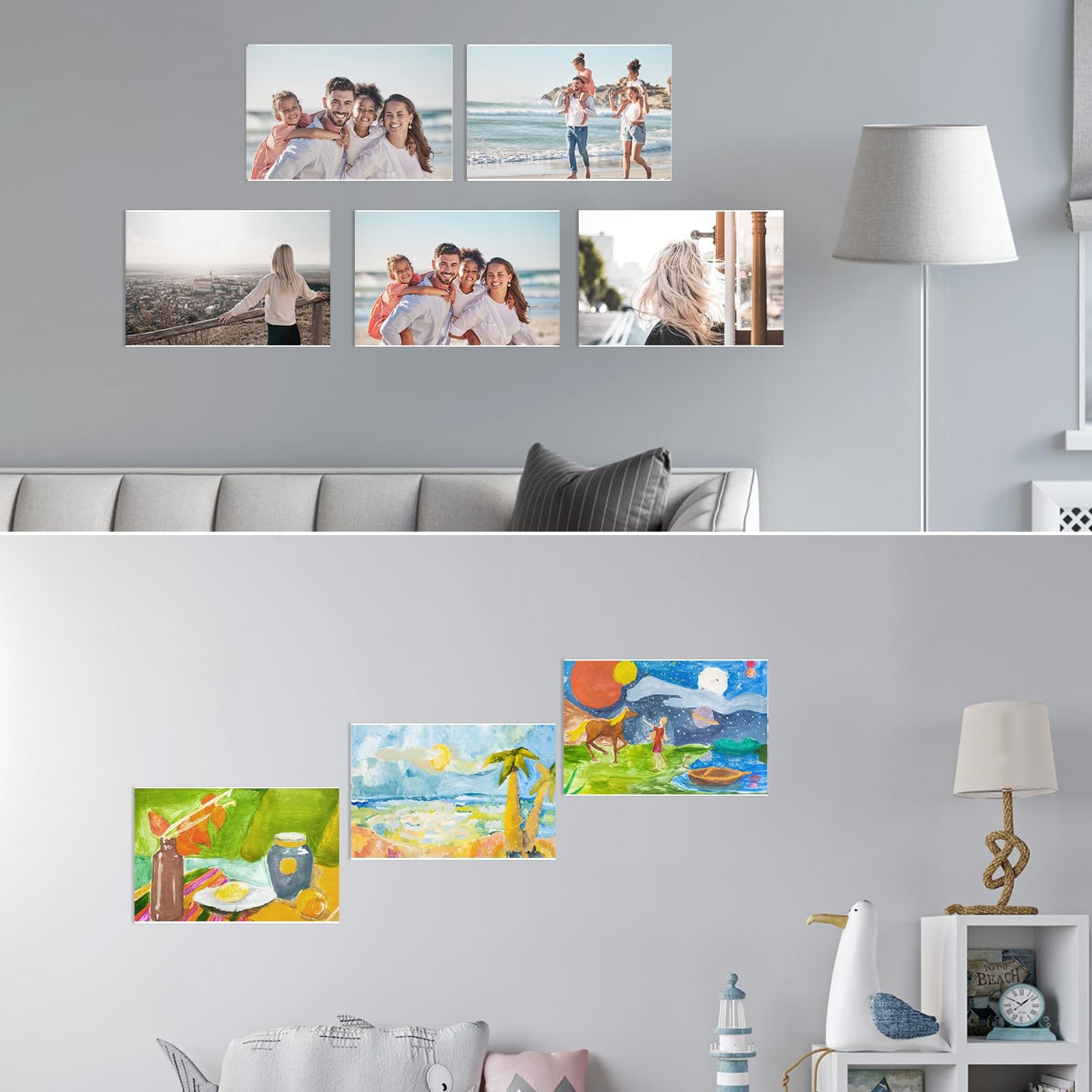 EHWINE 4 Pack 11×17 Wall Mount Acrylic Sign 17×11 inches, Clear