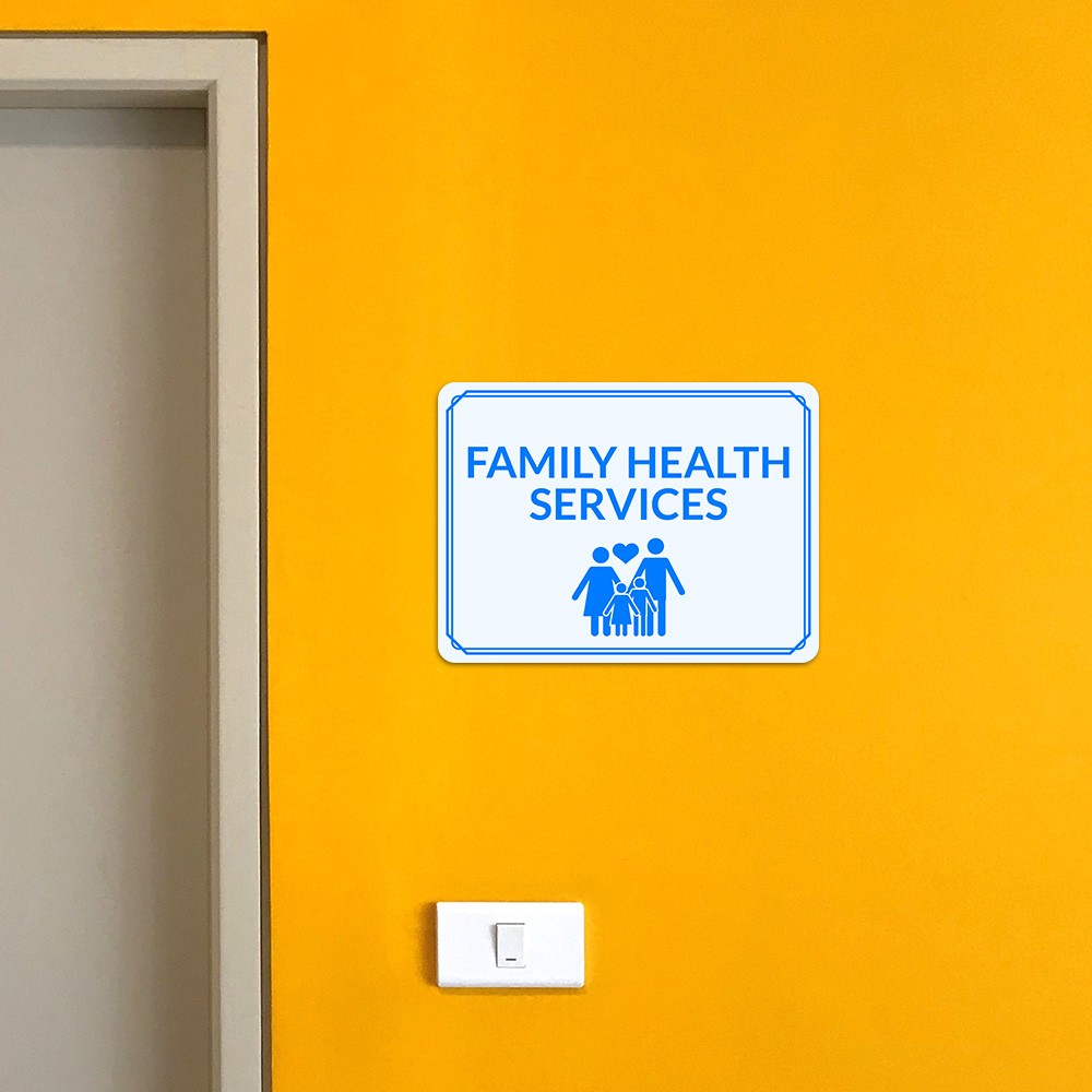 Classic Framed Plus Family Health Services Door or Wall Sign