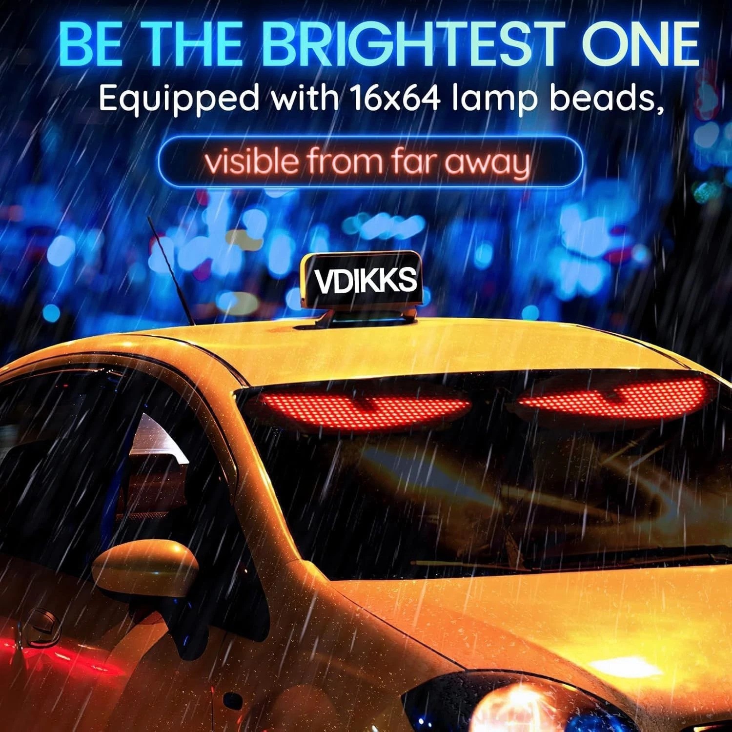 High-Resolution LED Message Sign – USB Powered Scrolling Display for Vehicles