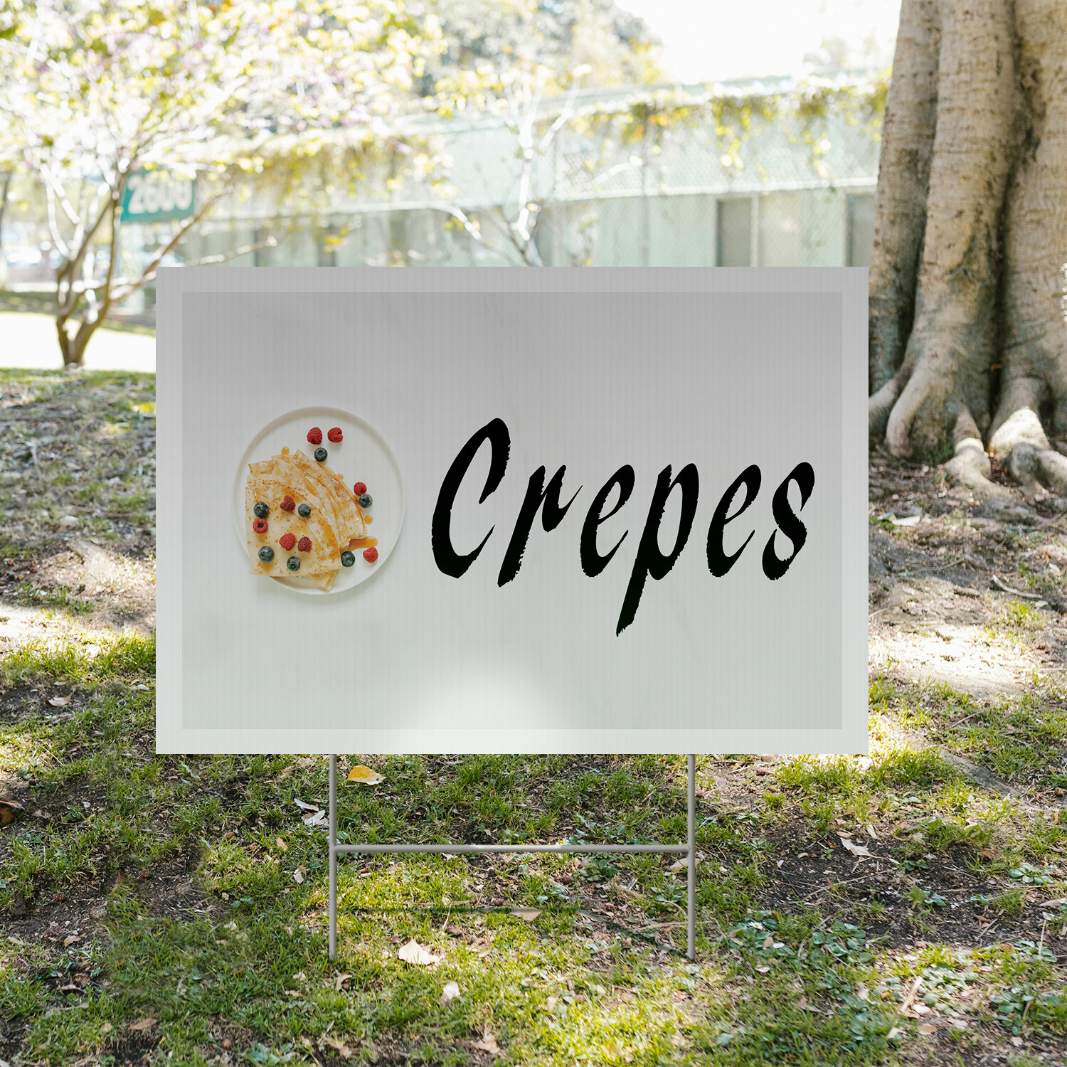 Crepes Yard Sign French Cuisine, Breakfast Favorites, Street Food Promotions