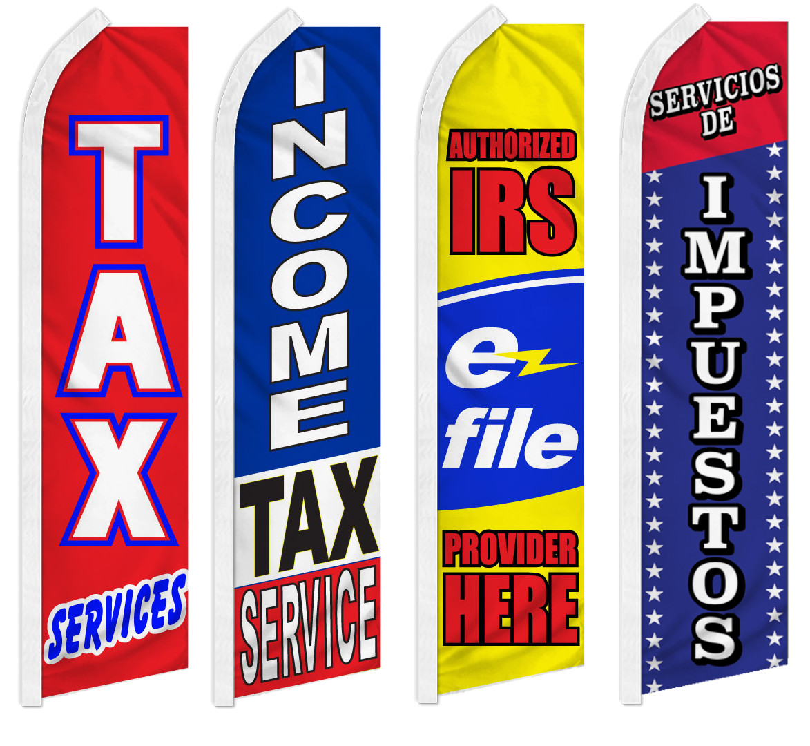 Tax Swooper Feather Flutter Flag Tax Services