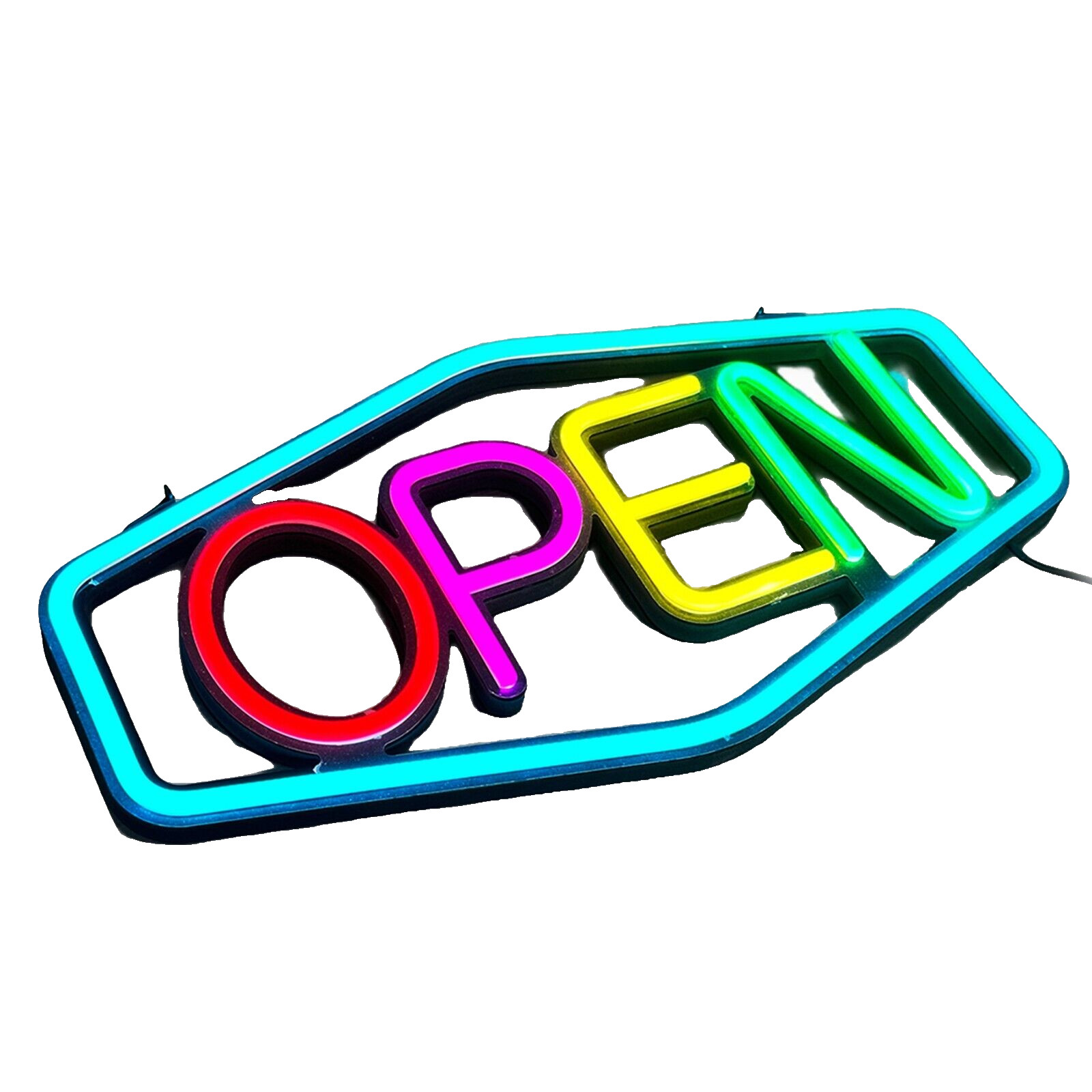 19″ W LED Business OPEN Sign, 4 Colors