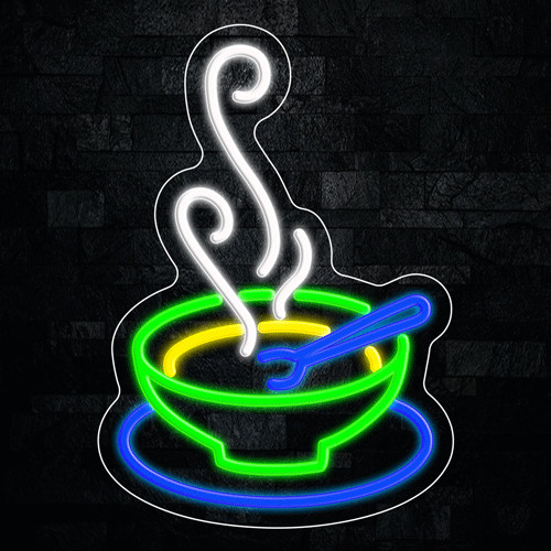 Soups LED Neon Sign 15″L x 13″H #32739