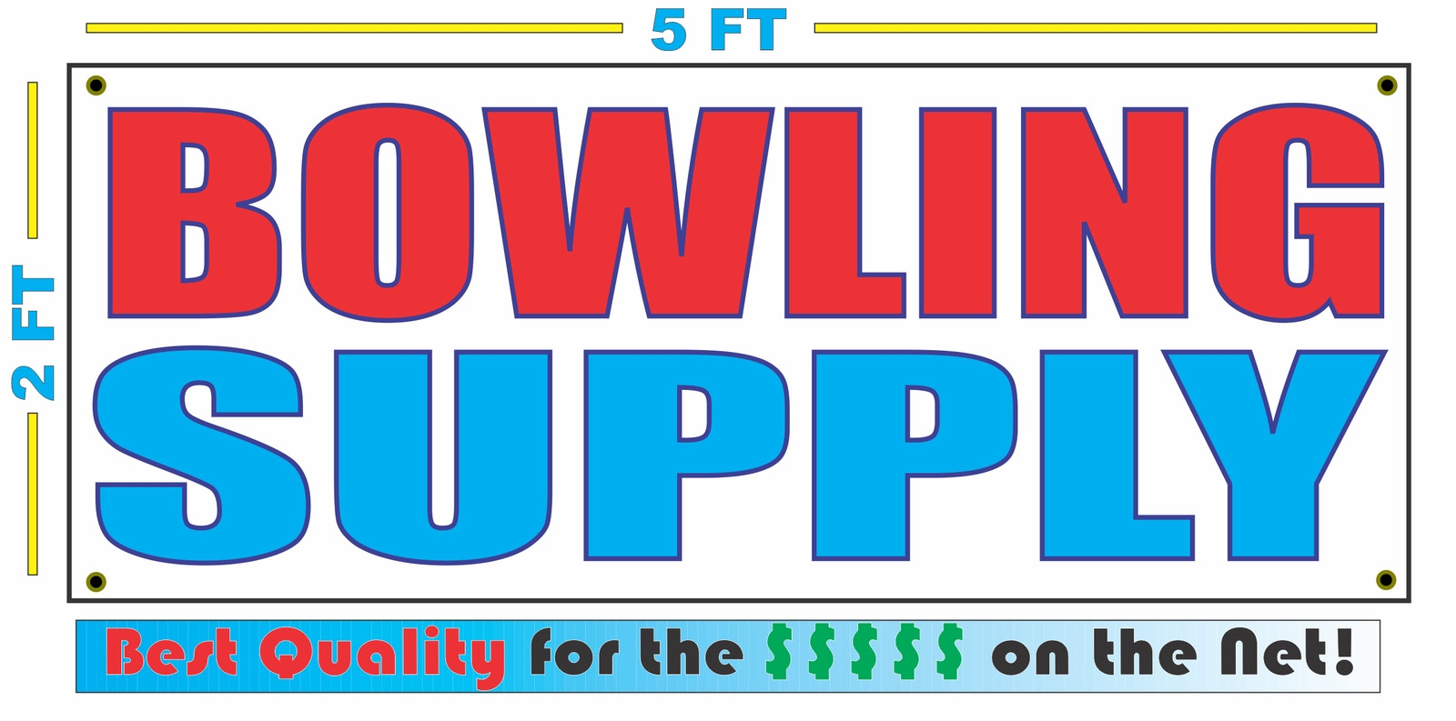 BOWLING SUPPLY Banner Sign NEW Larger Size Best Quality for the $$$