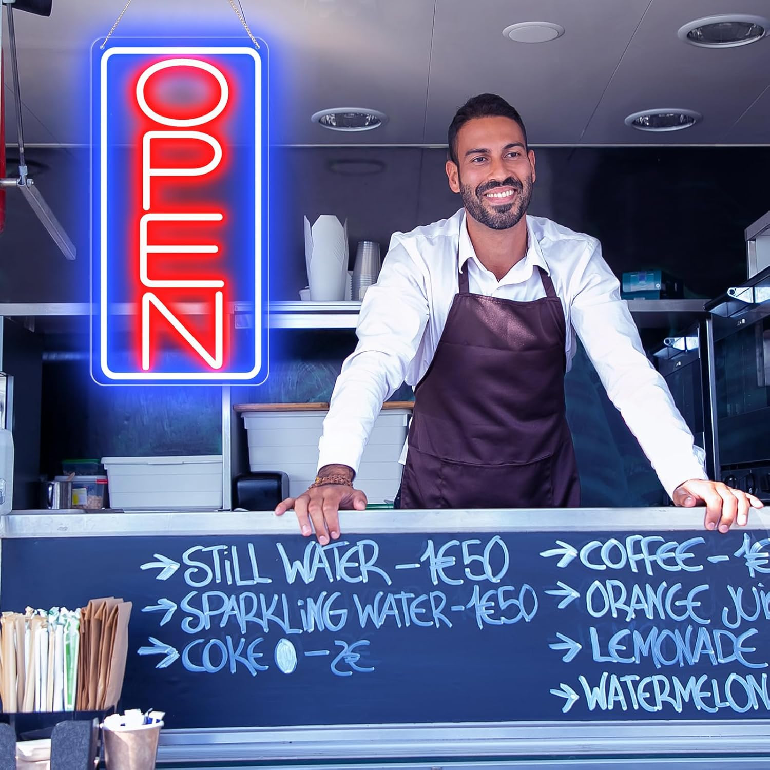 22″ X 11″ Led Neon Open Signs for Business 12V/2A Ultra Bright Led Neon Open Sig