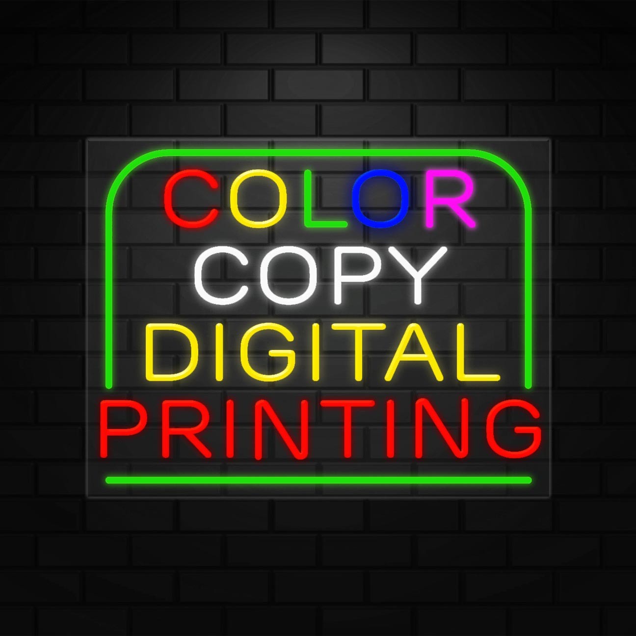 Color Copy Digital Printing Sign | LED Flex Neon | 31″W x 24″H x 1″D