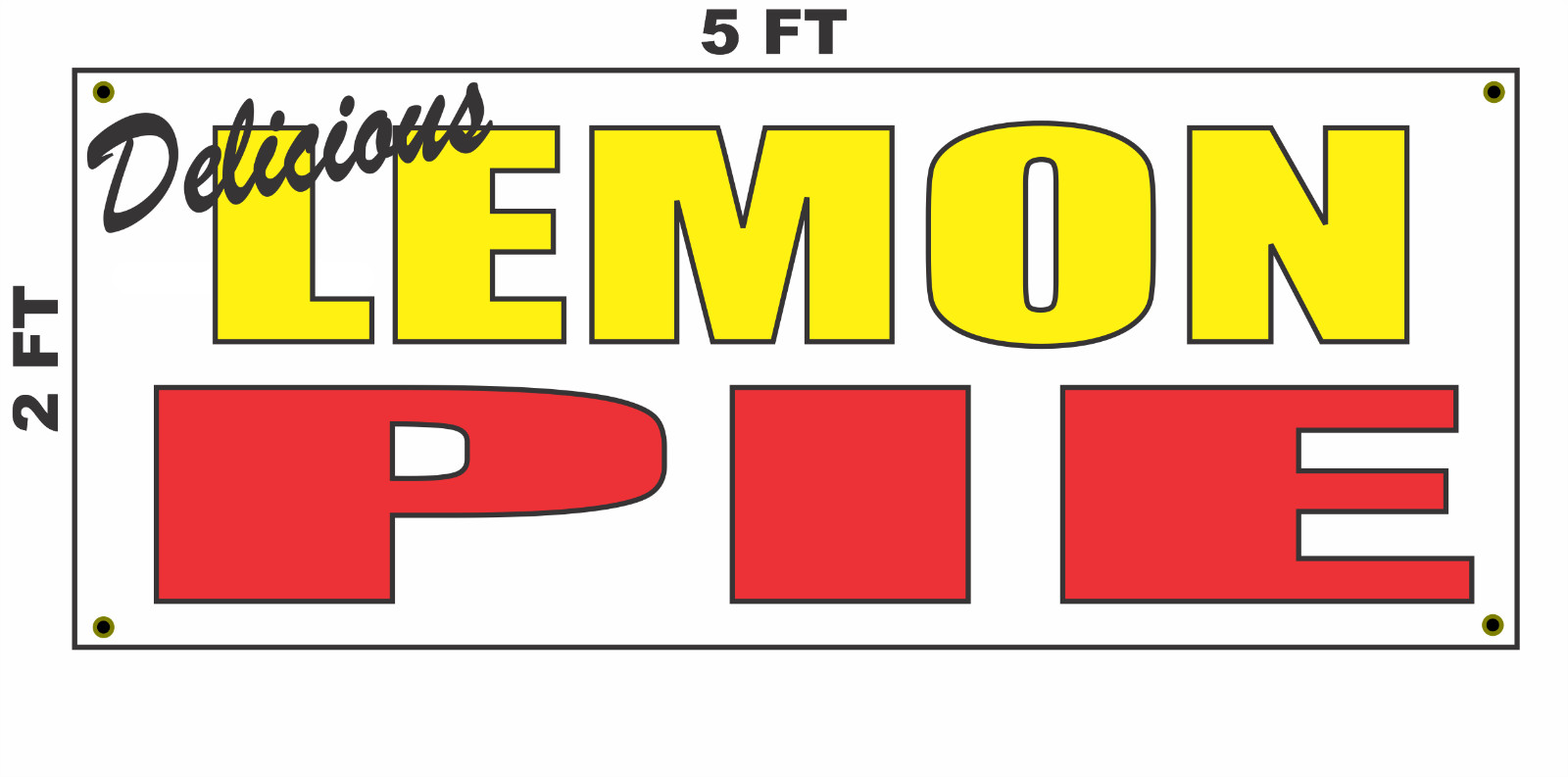 Lemon Pie Banner Sign NEW 2×5