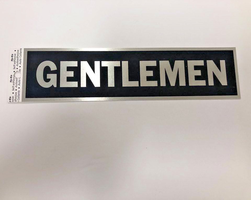 Hy – Ko Self Adhesive Aluminum Sticker Decal Sign Business Building Door 8″ x 2″
