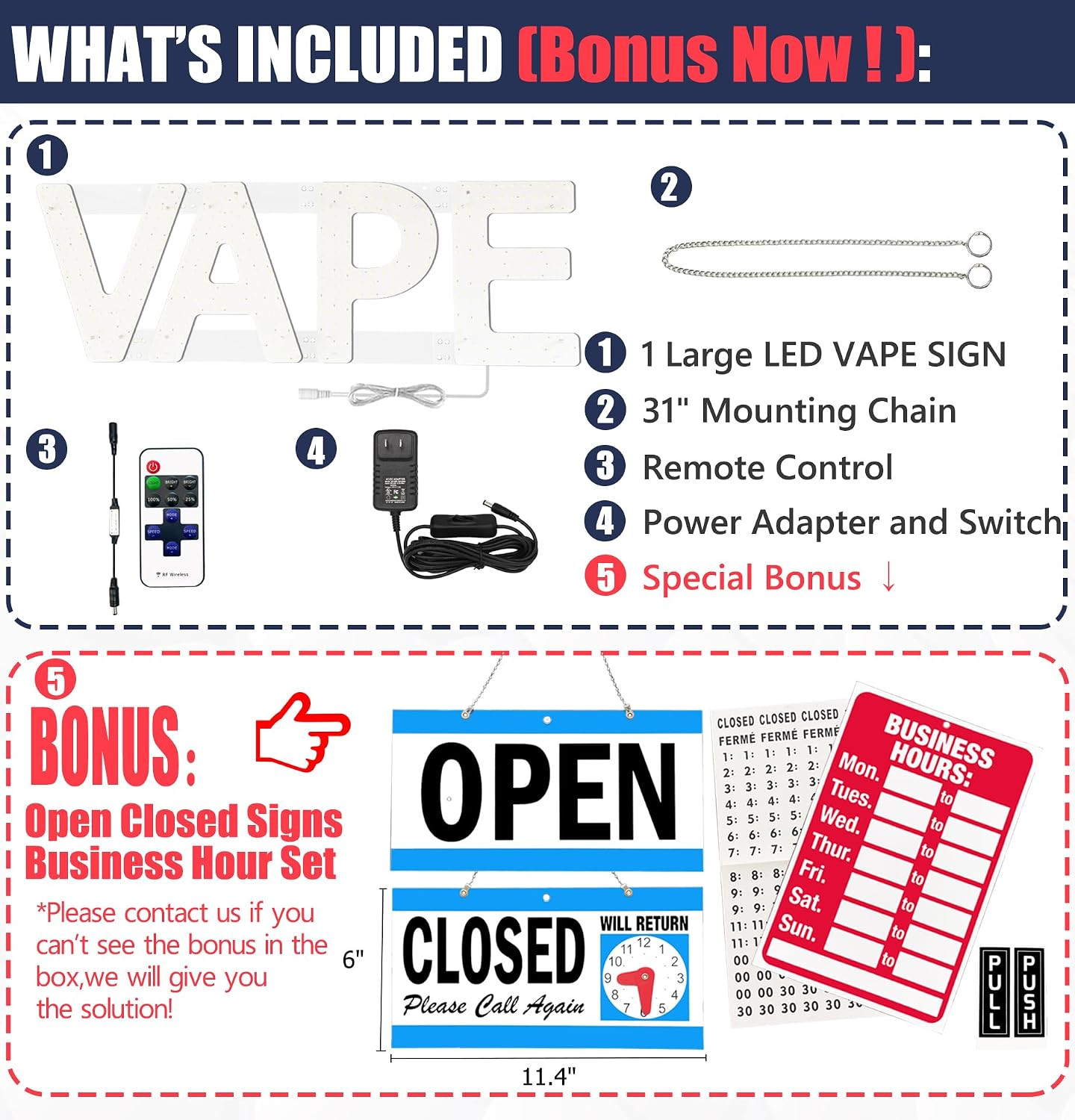 LED VAPE Sign for Business,32X10 Inch Vape Smoke Sign Led for Window Wall Door W