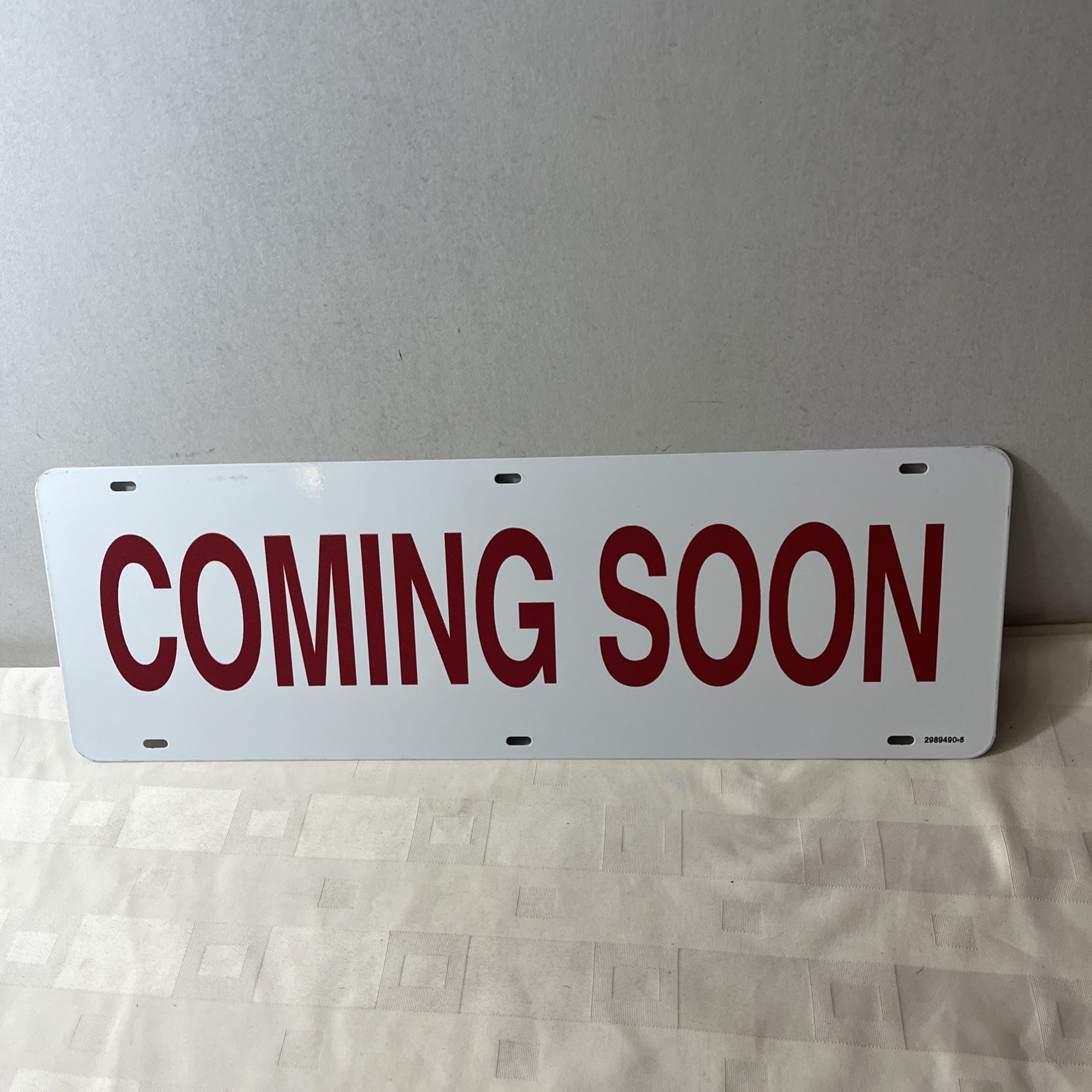 Double Sided Real Estate Metal Sign 18” X 6” Coming Soon Nice Shape