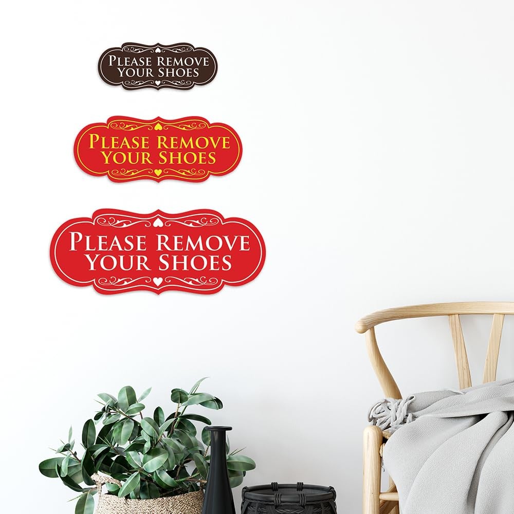 All Quality Designer Please Remove Your Shoes Wall or Door Sign – No Shoes Si…