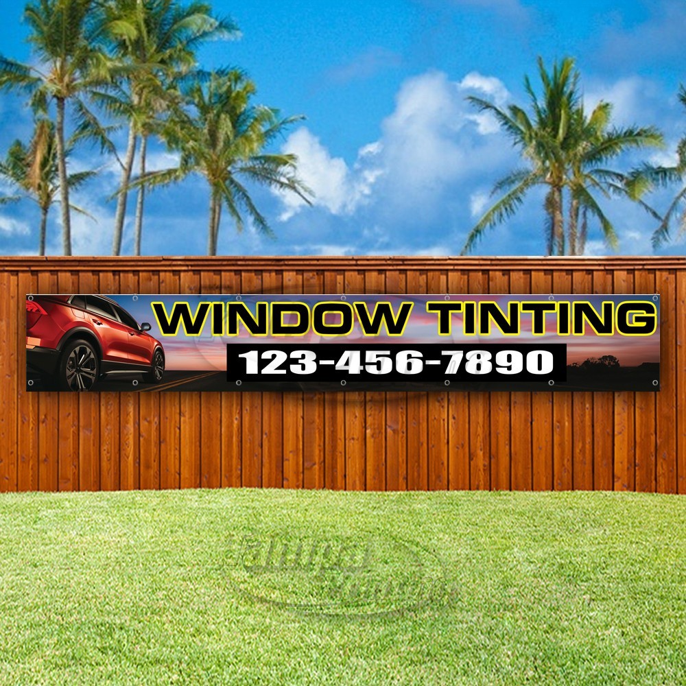 WINDOW TINTING Advertising Vehicle Cars Vinyl Banner Flag Sign USA XL01487