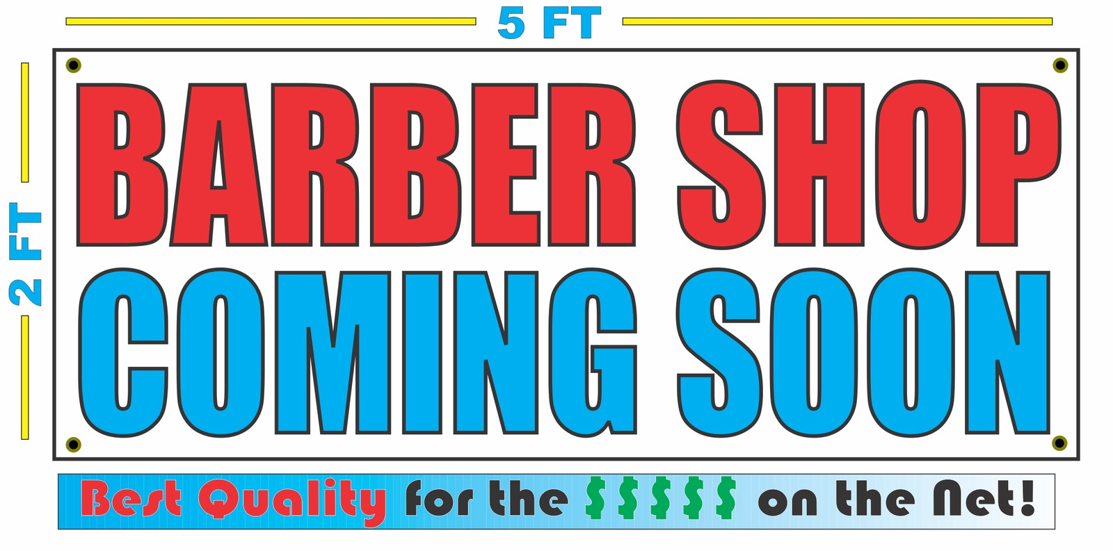 BARBER SHOP COMING SOON Banner Sign NEW Larger Size Best Quality for the $$$