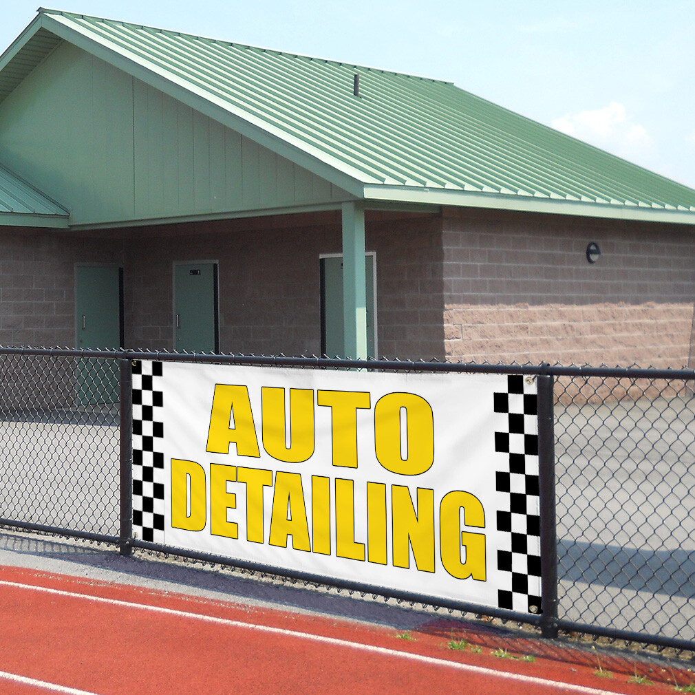 Vinyl Banner Multiple Sizes Auto Detailing Car Body Shop Repair Business Outdoor