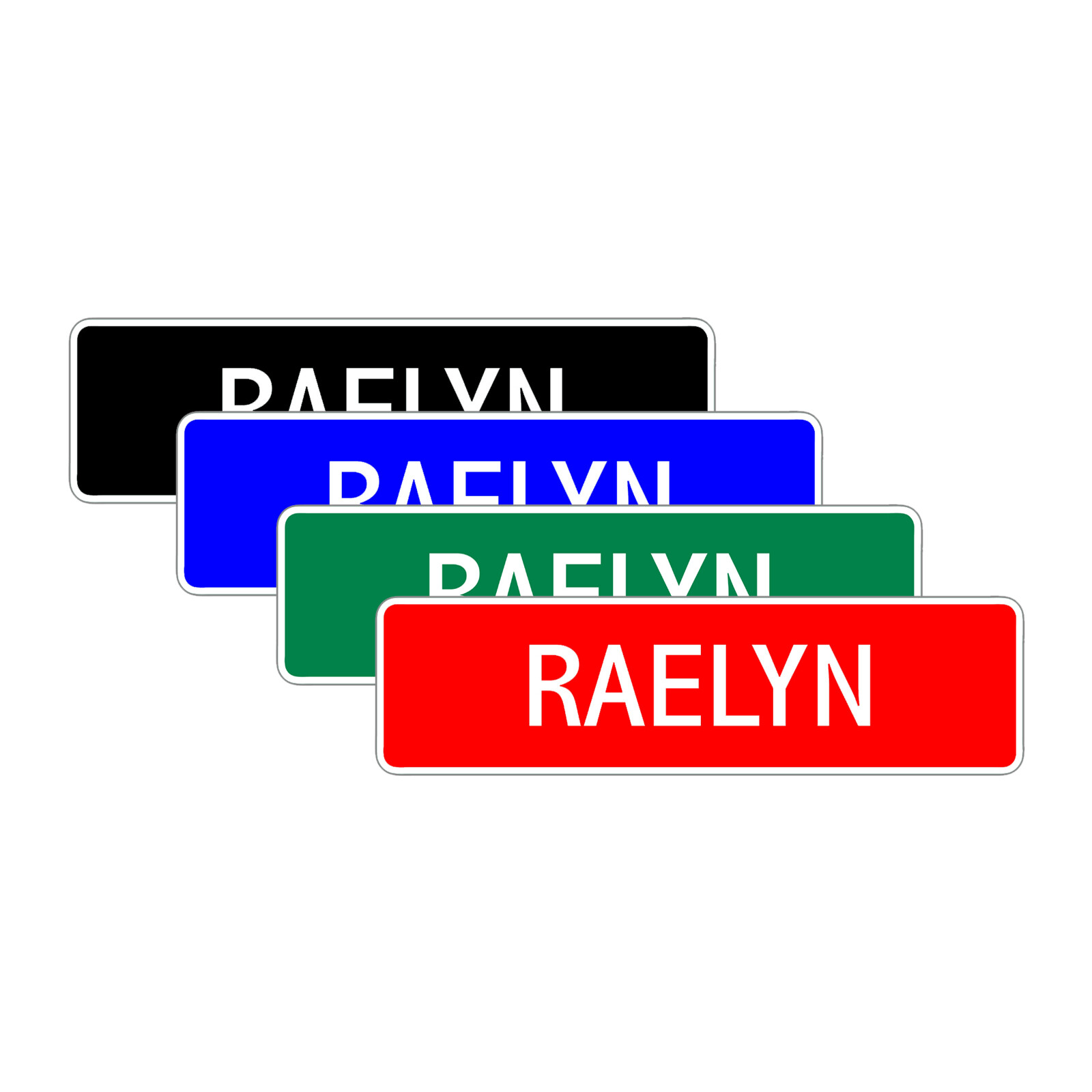 Raelyn Girls Name Letter Printed Label Art Decor Novelty Aluminum Metal Sign