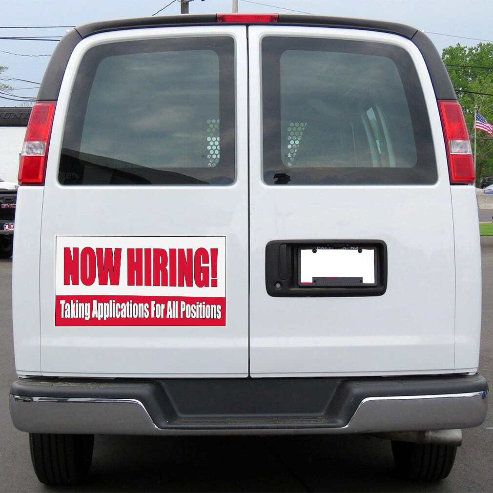 Car Magnet Set of 2 Now Hiring! Taking Applications for Positions
