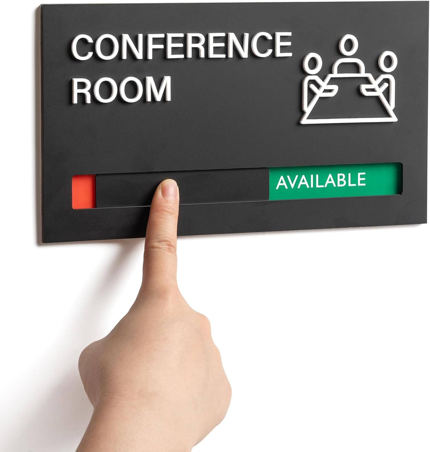 Conference Room Door Signs for Office, Meeting In Progress Door Sign, In Use Ava