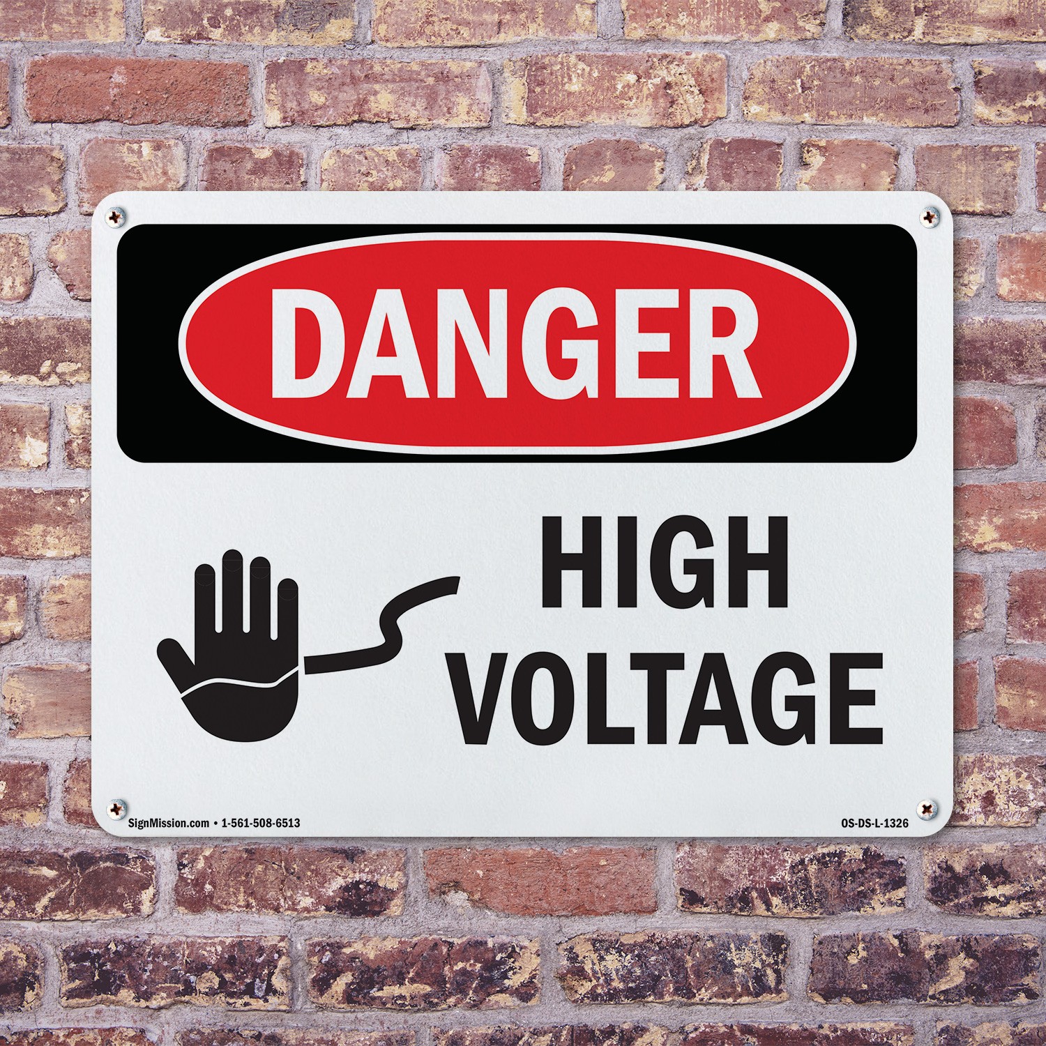 High Voltage OSHA Danger Sign Metal, Plastic, Or Decal – 5 or 10 Pack