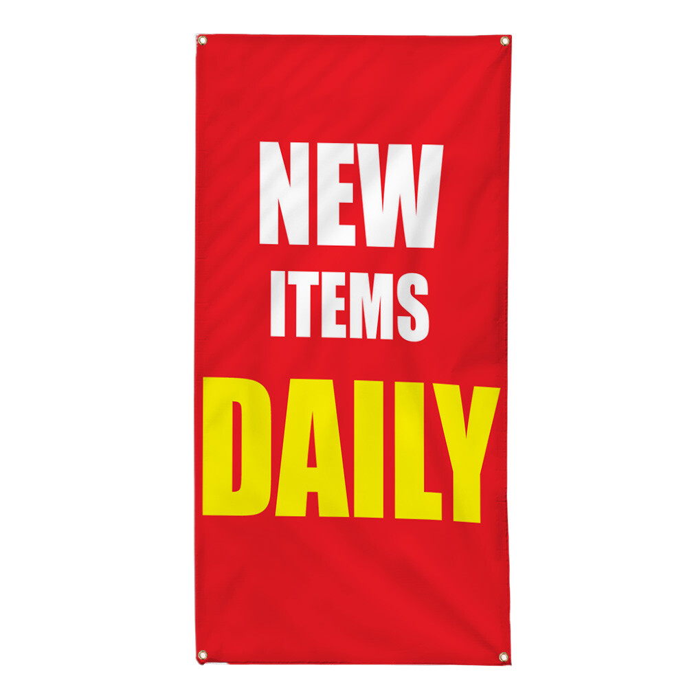 Vertical Vinyl Banner Multiple Sizes New Items Daily Business Business Outdoor