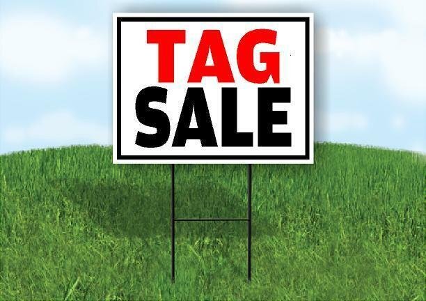 TAG SALE Yard Sign with Stand LAWN SIGN