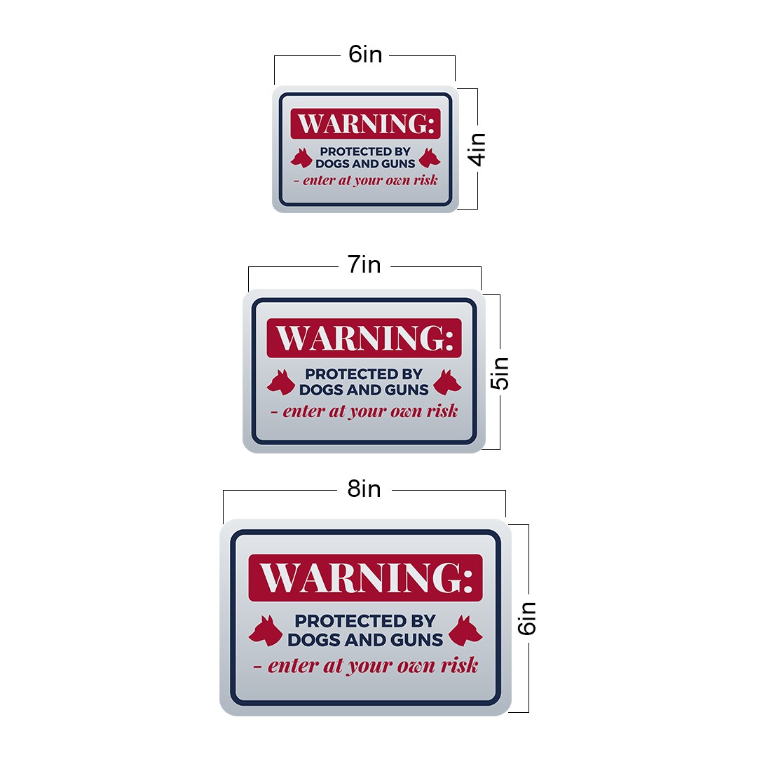 Classic Framed Plus Warning: Protected By Dogs and Guns – Enter At Your Own Risk