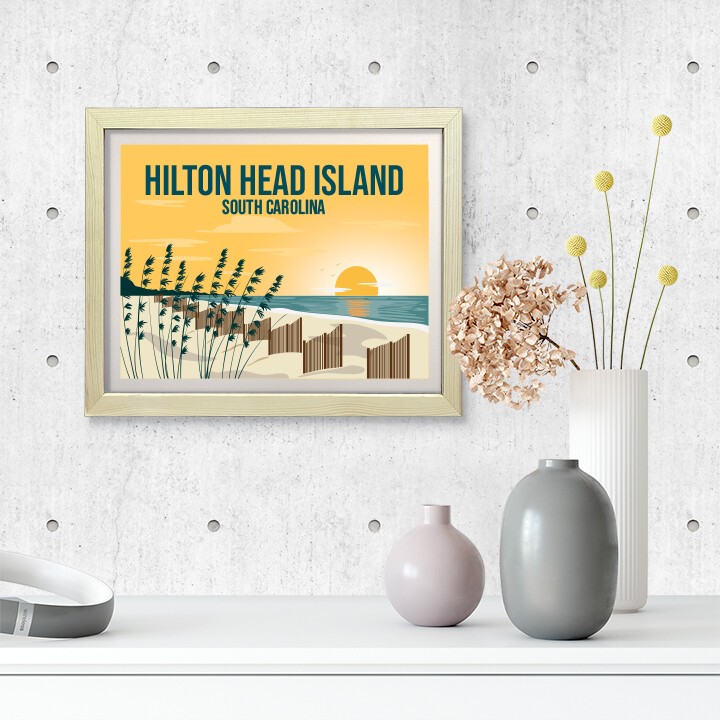 Hilton Head Island South Carolina, Wall Print Art (Unframed or Framed)