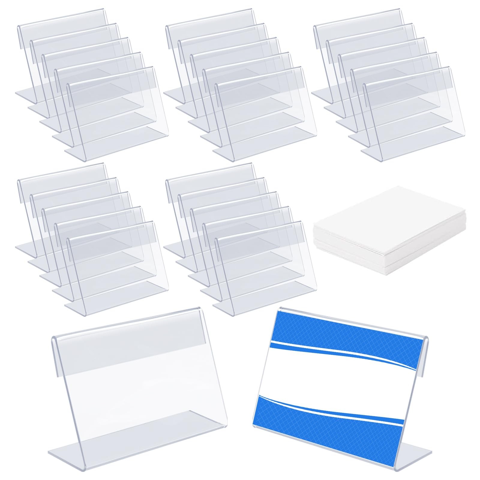 SBYURE 36 Mini Acrylic Sign Holder Name Card Price Tag Label clear