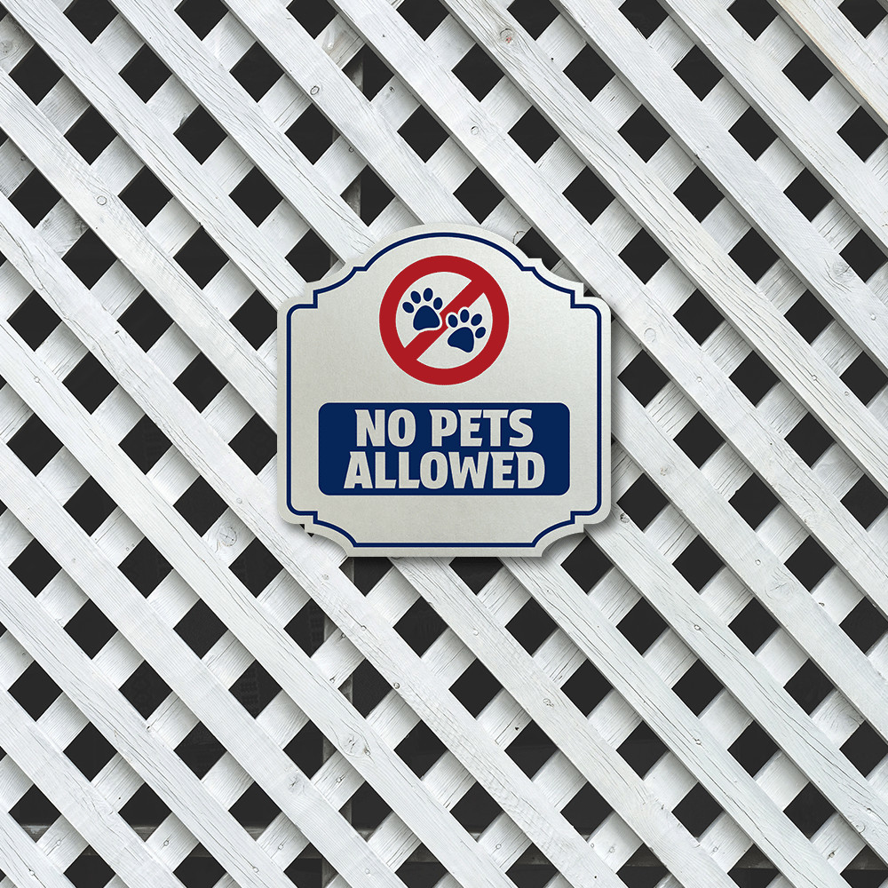 Heritage Plus No Pets Allowed Wall or Door Sign | Business Health