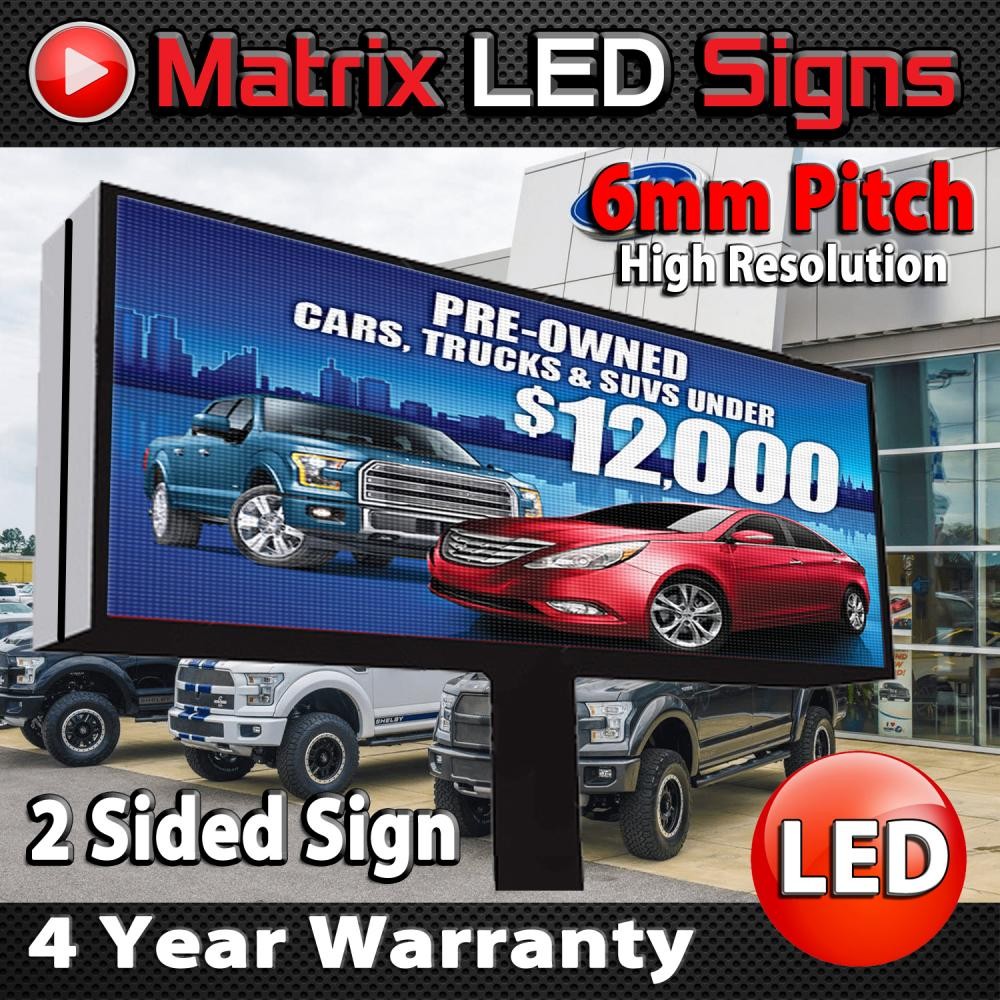 LED Sign Outdoor Full Color 2 Sided LED Programmable Message Digital Sign P6