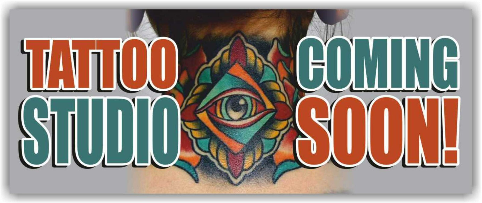 TATTOO STUDIO Advertising Banner Vinyl Mesh Sign coming soon now open piercings