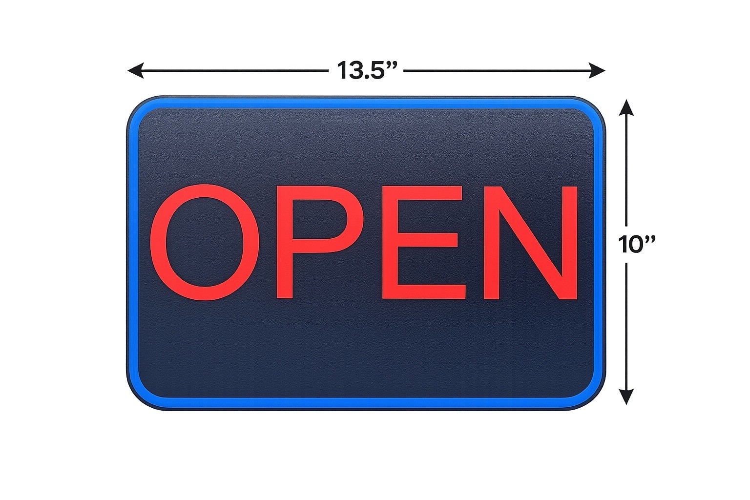 LED Business “OPEN” Sign – 13.5” x 10” Inch With USB Power Cord