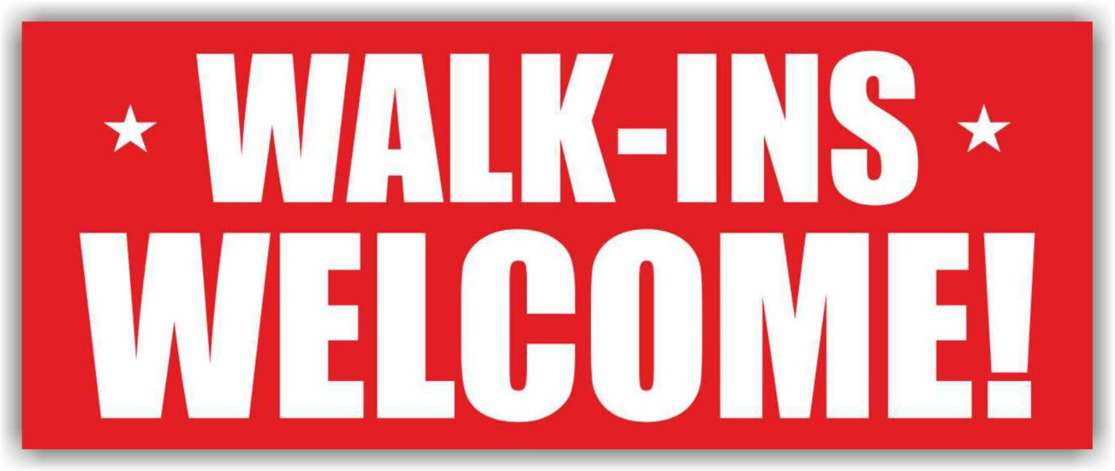 WALK-INS WELCOME Advertising Banner Vinyl Mesh Sign new store shop grand opening