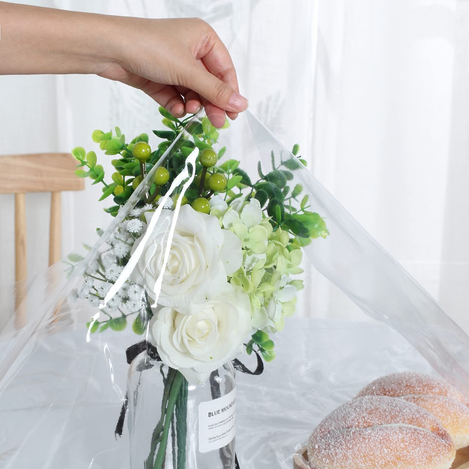 Round 60 Inch Clear Tablecloth PVC Waterproof Oil Spill Proof Table Cover Dining